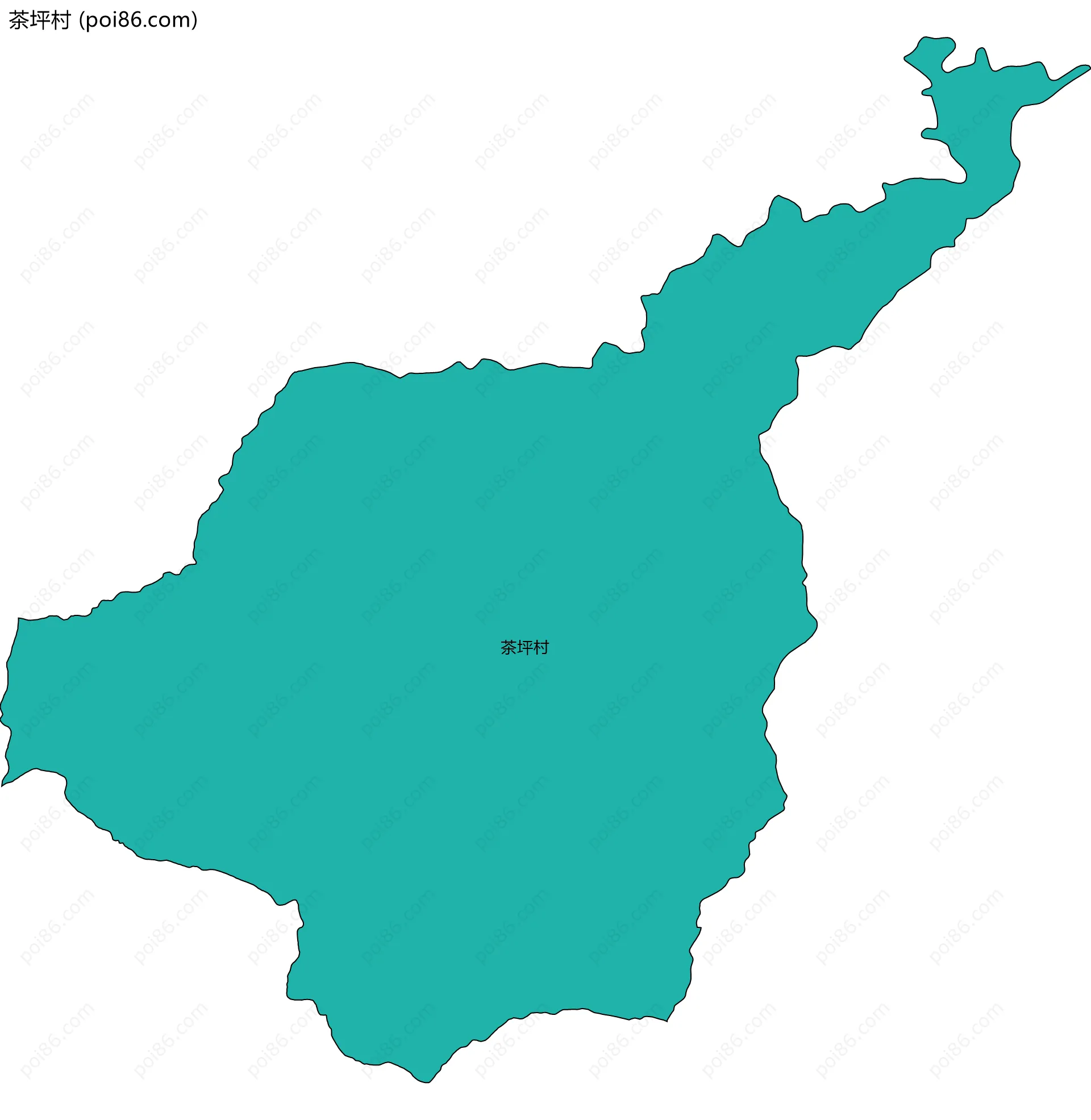 茶坪村边界地图