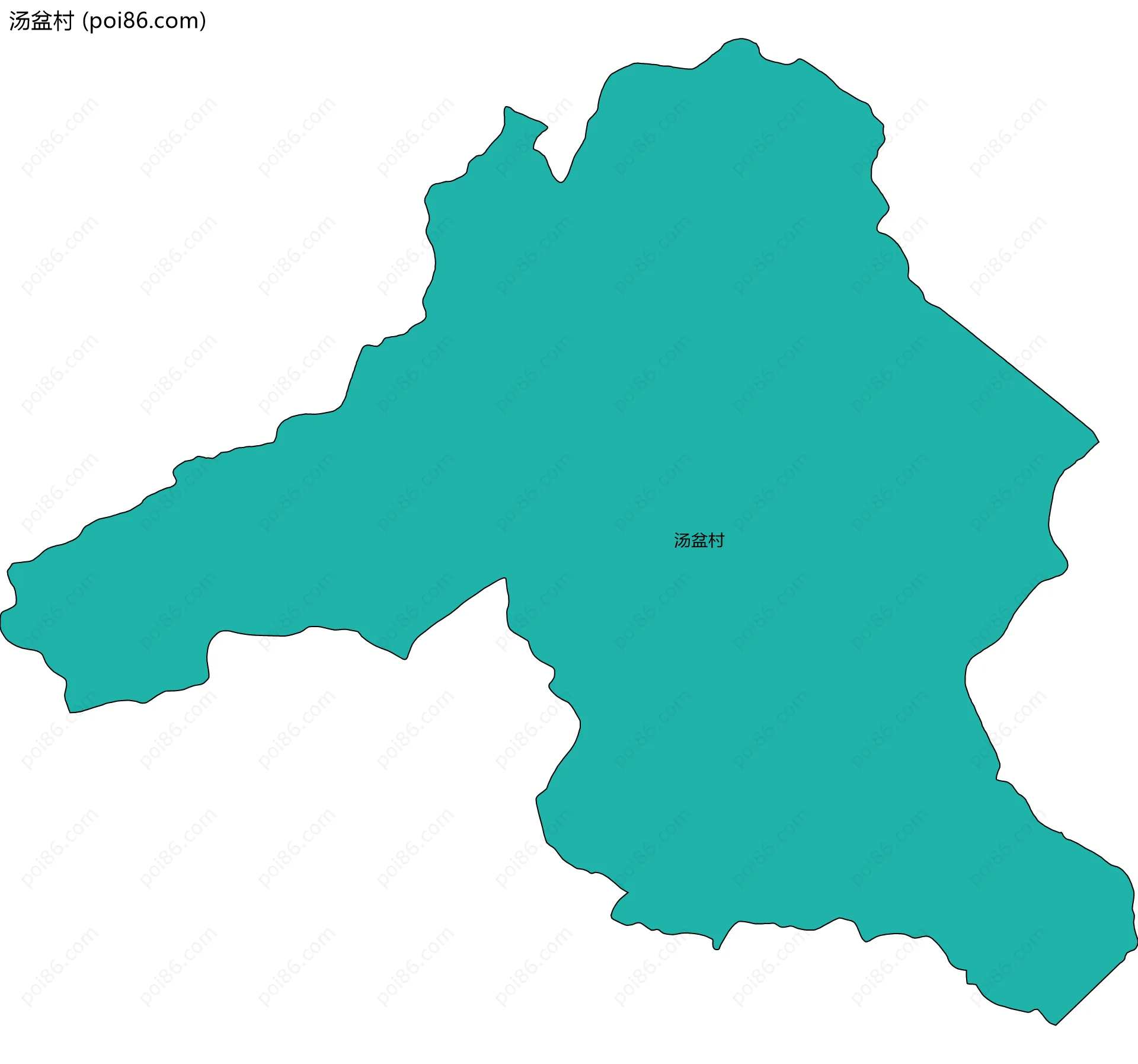 汤盆村边界地图