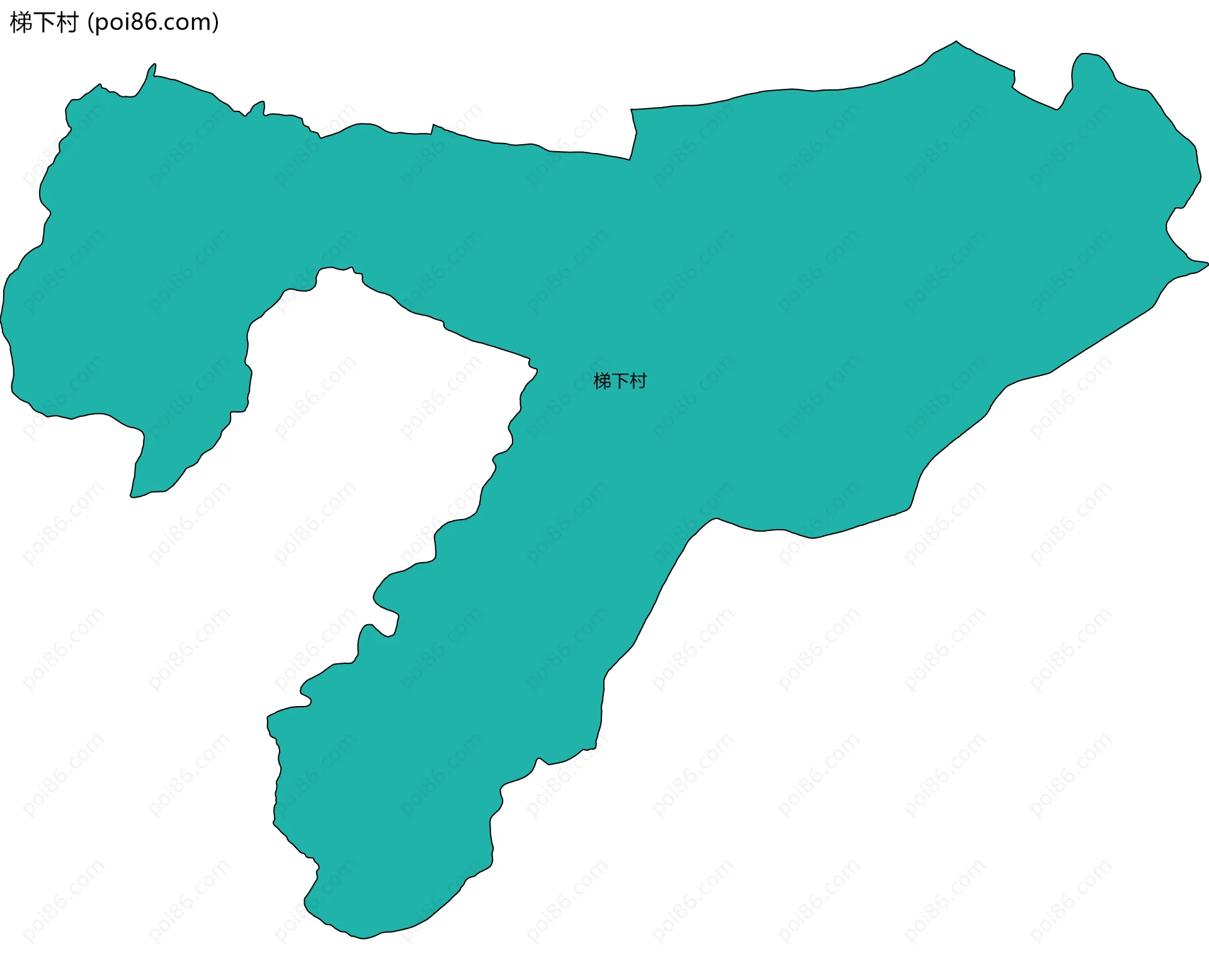 梯下村边界地图