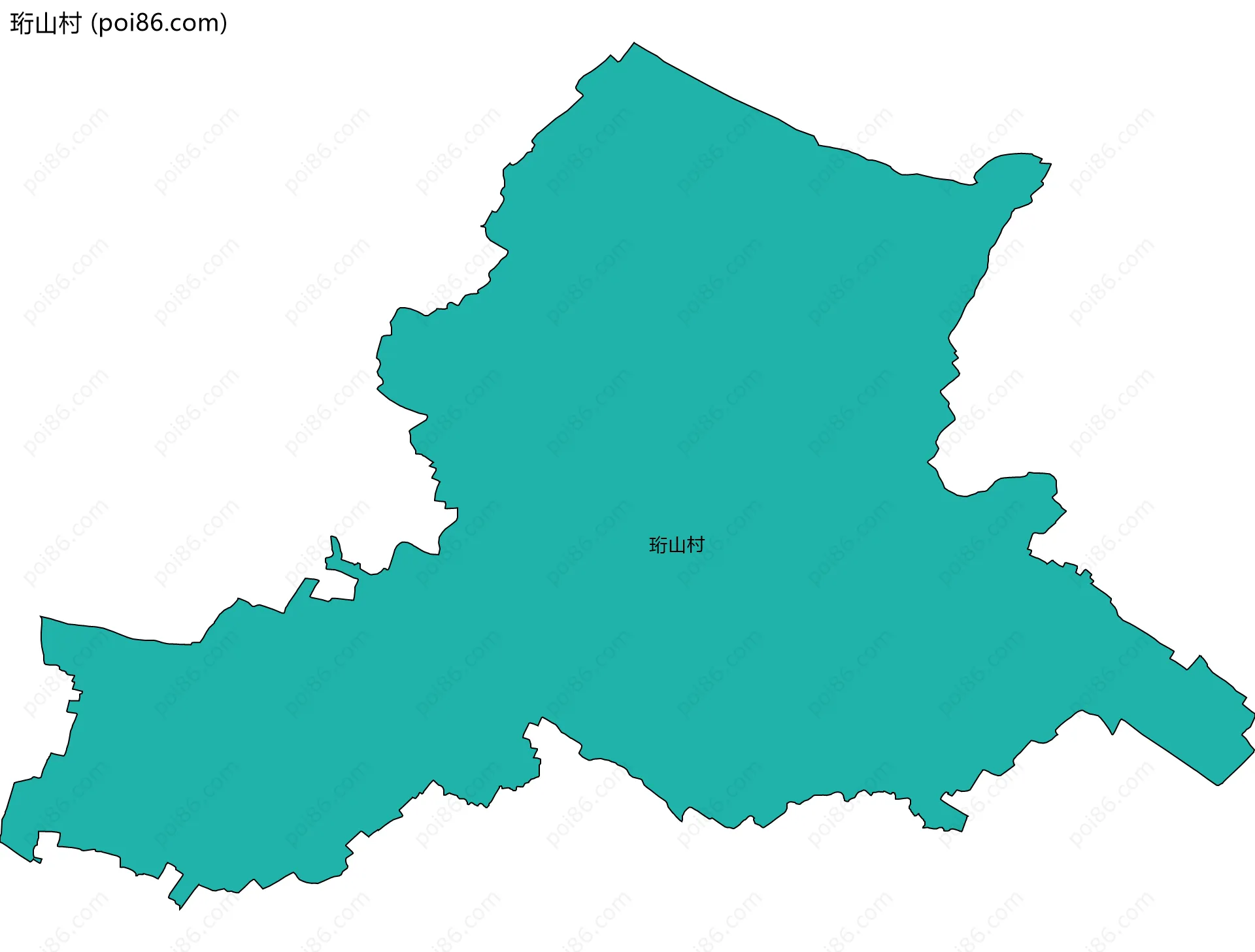 珩山村边界地图