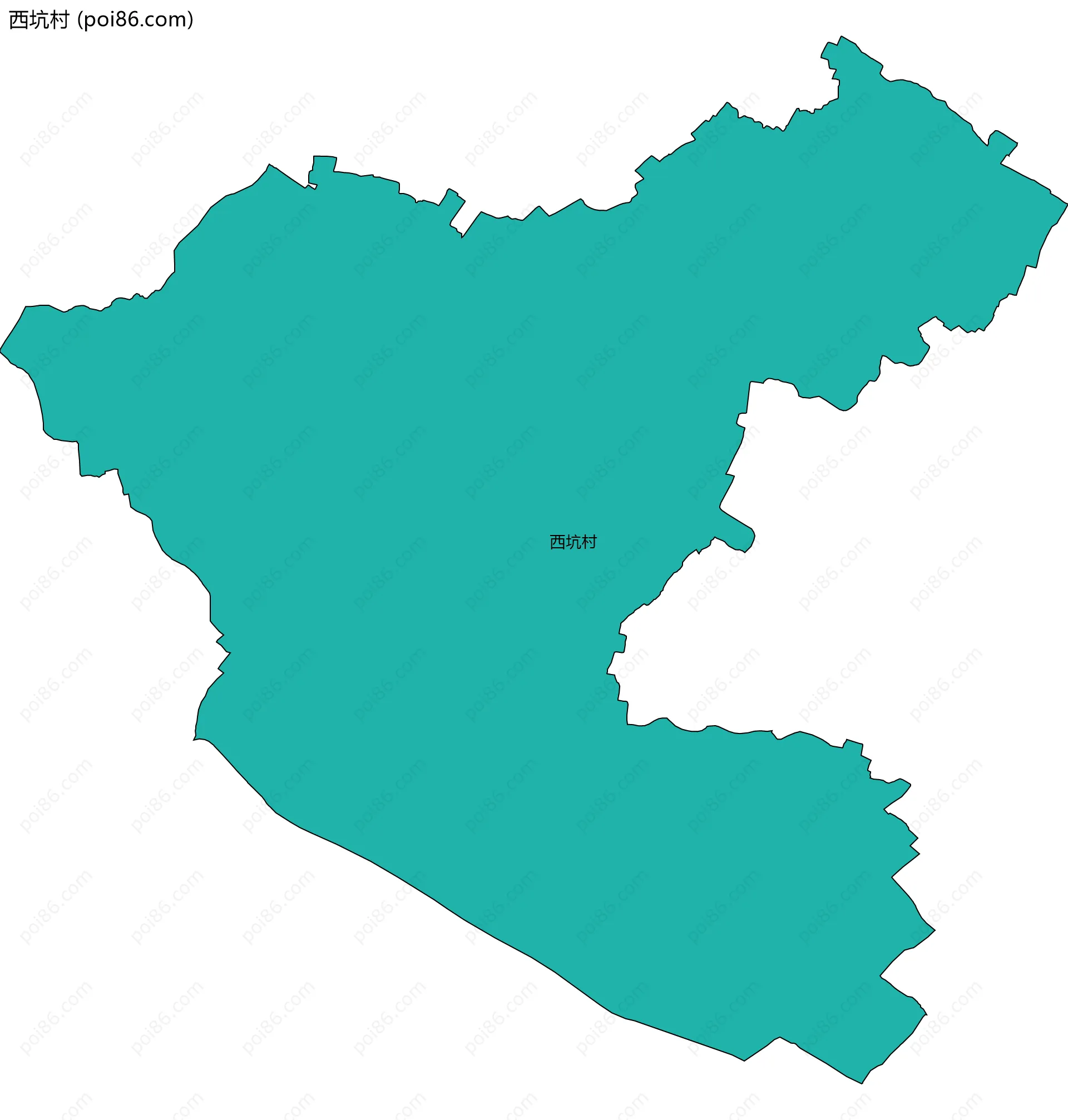 西坑村边界地图