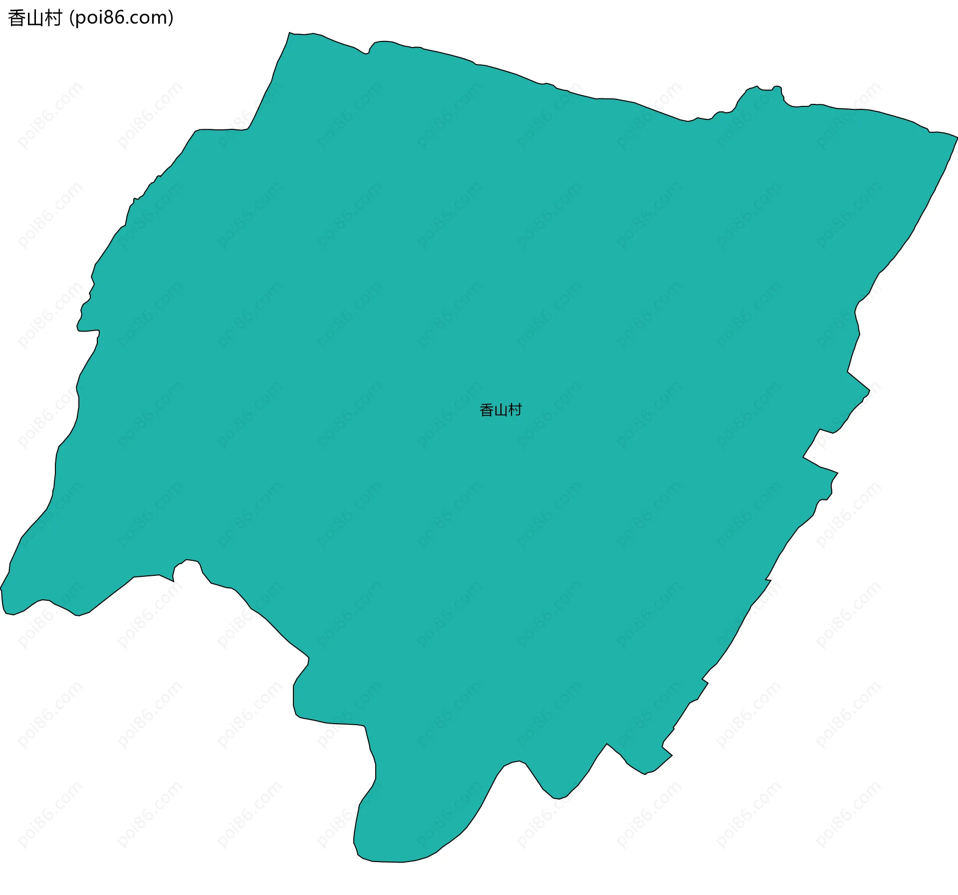 香山村边界地图
