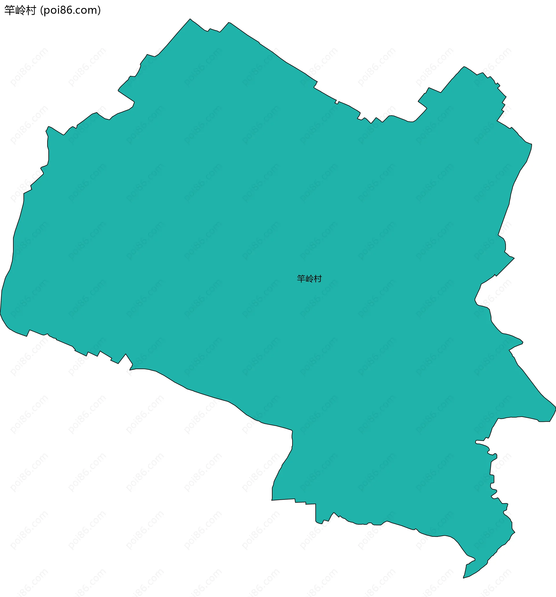 竿岭村边界地图