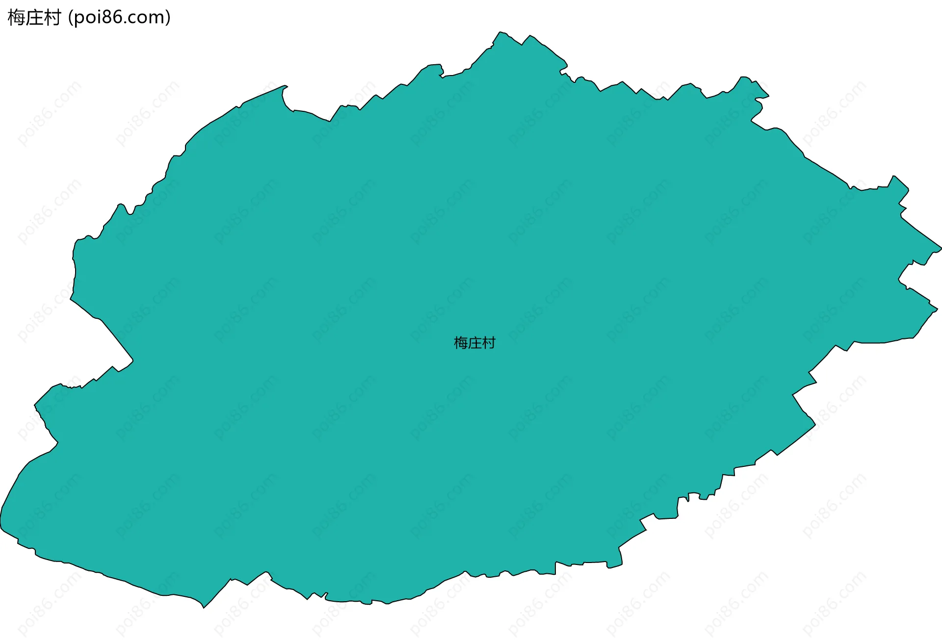 梅庄村边界地图