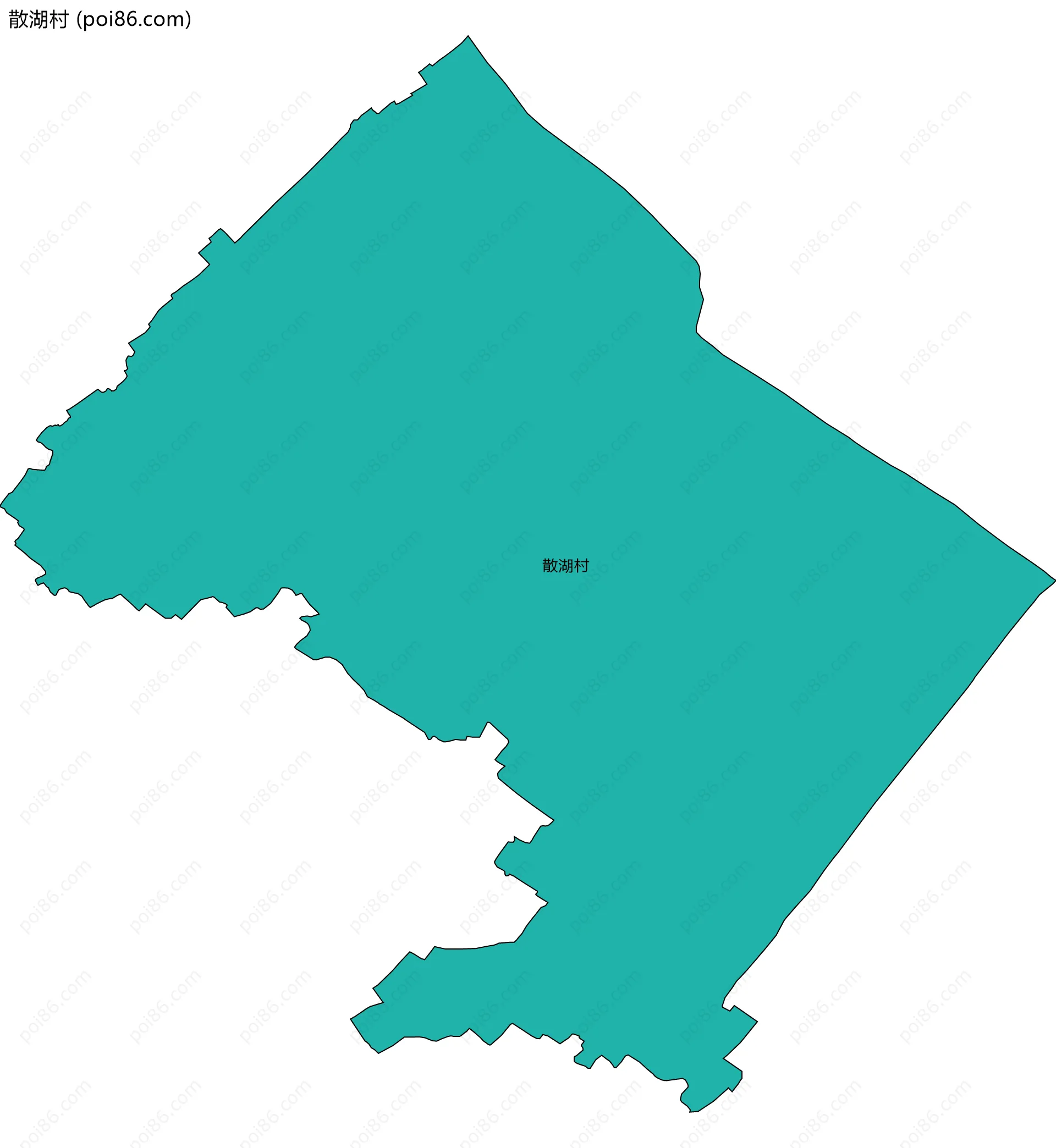 散湖村边界地图