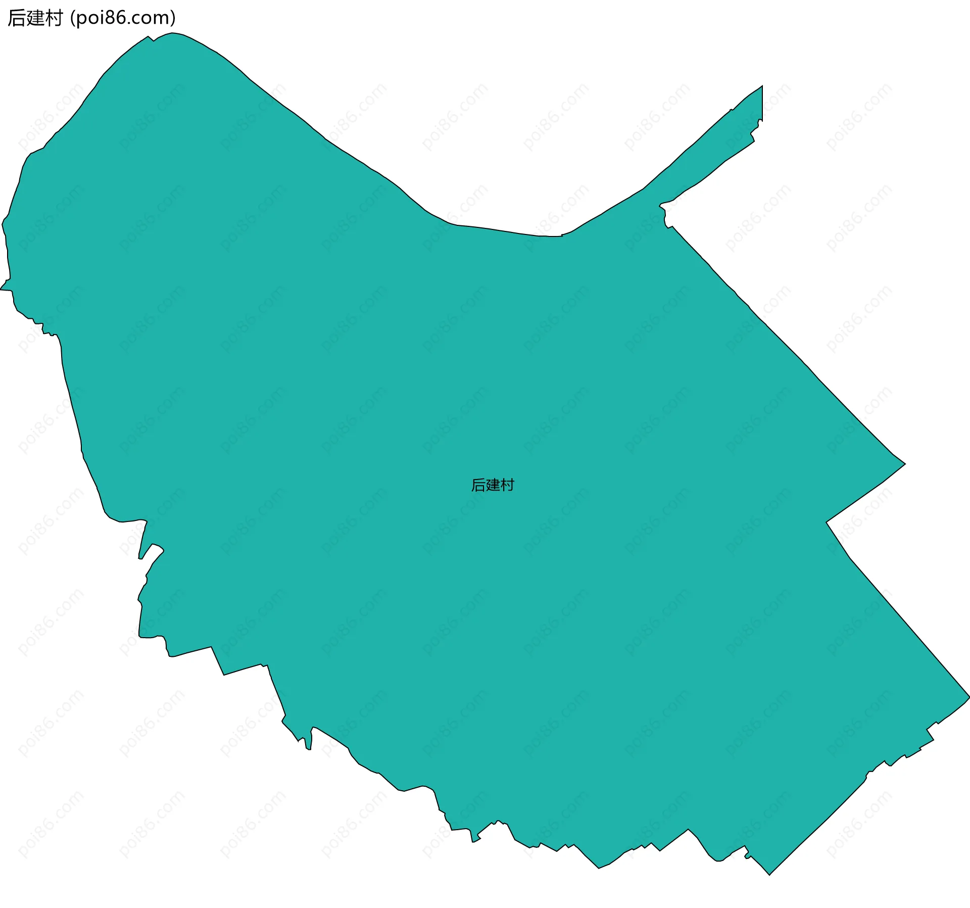 后建村边界地图