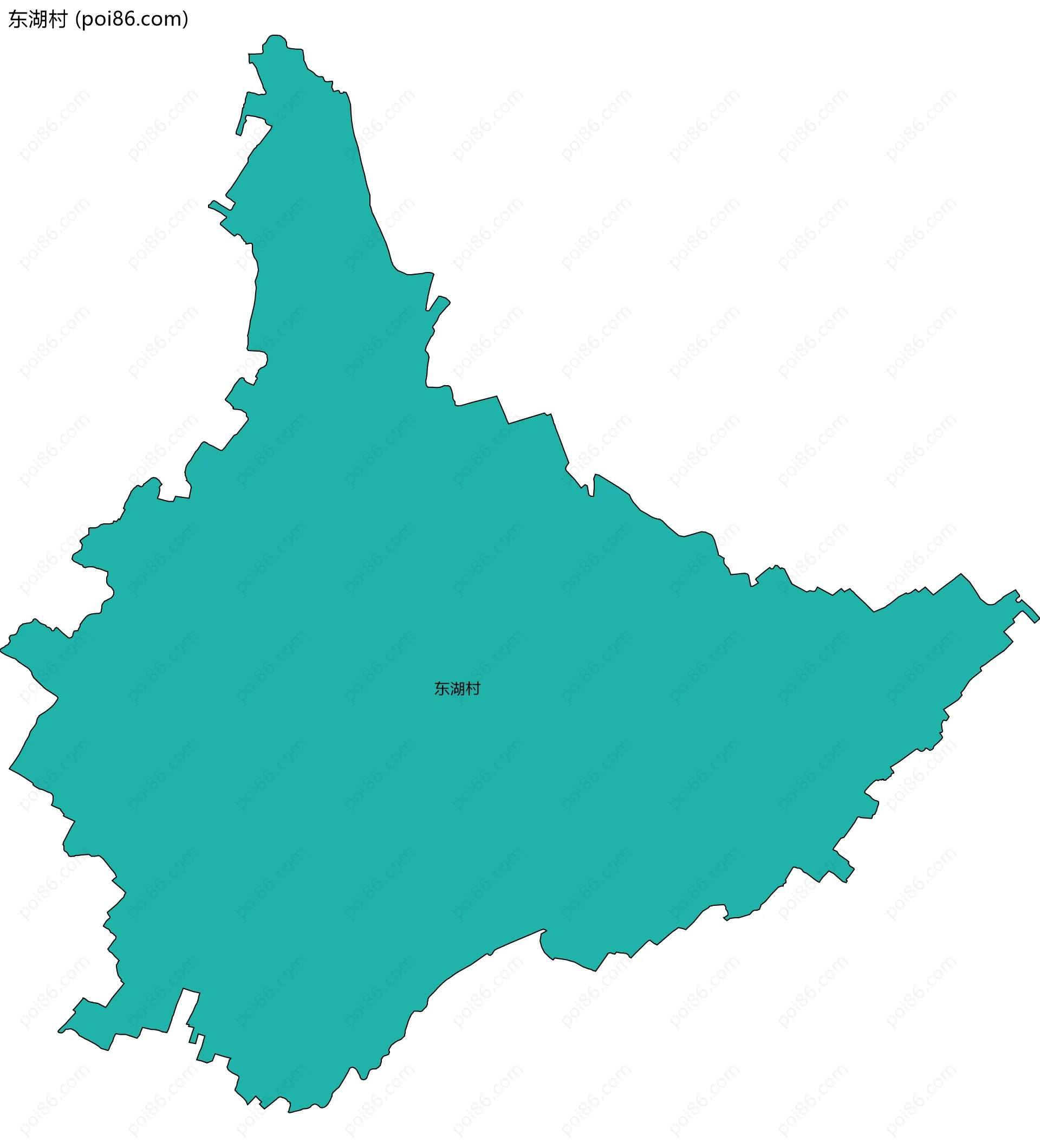 东湖村边界地图