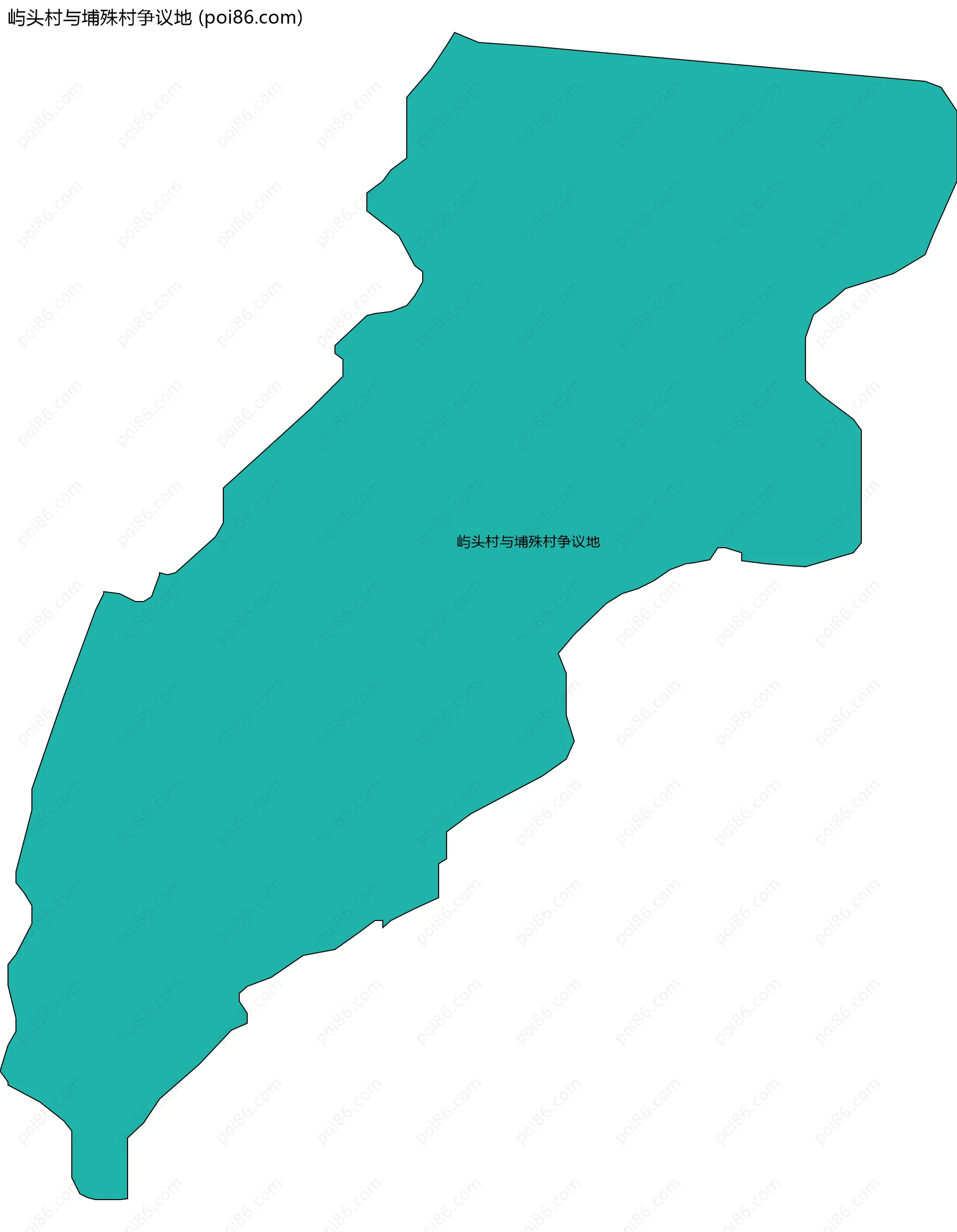 屿头村与埔殊村争议地边界地图
