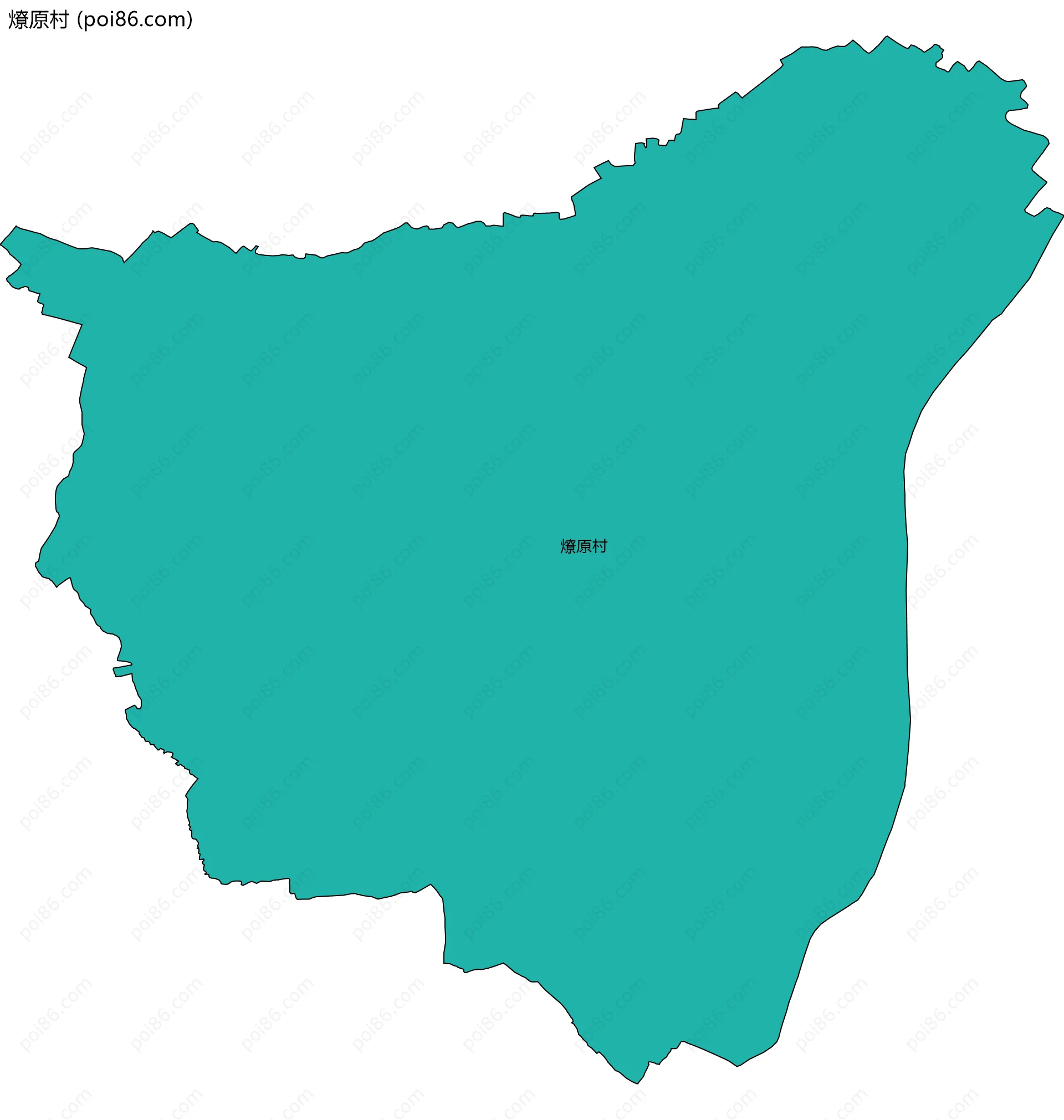 燎原村边界地图