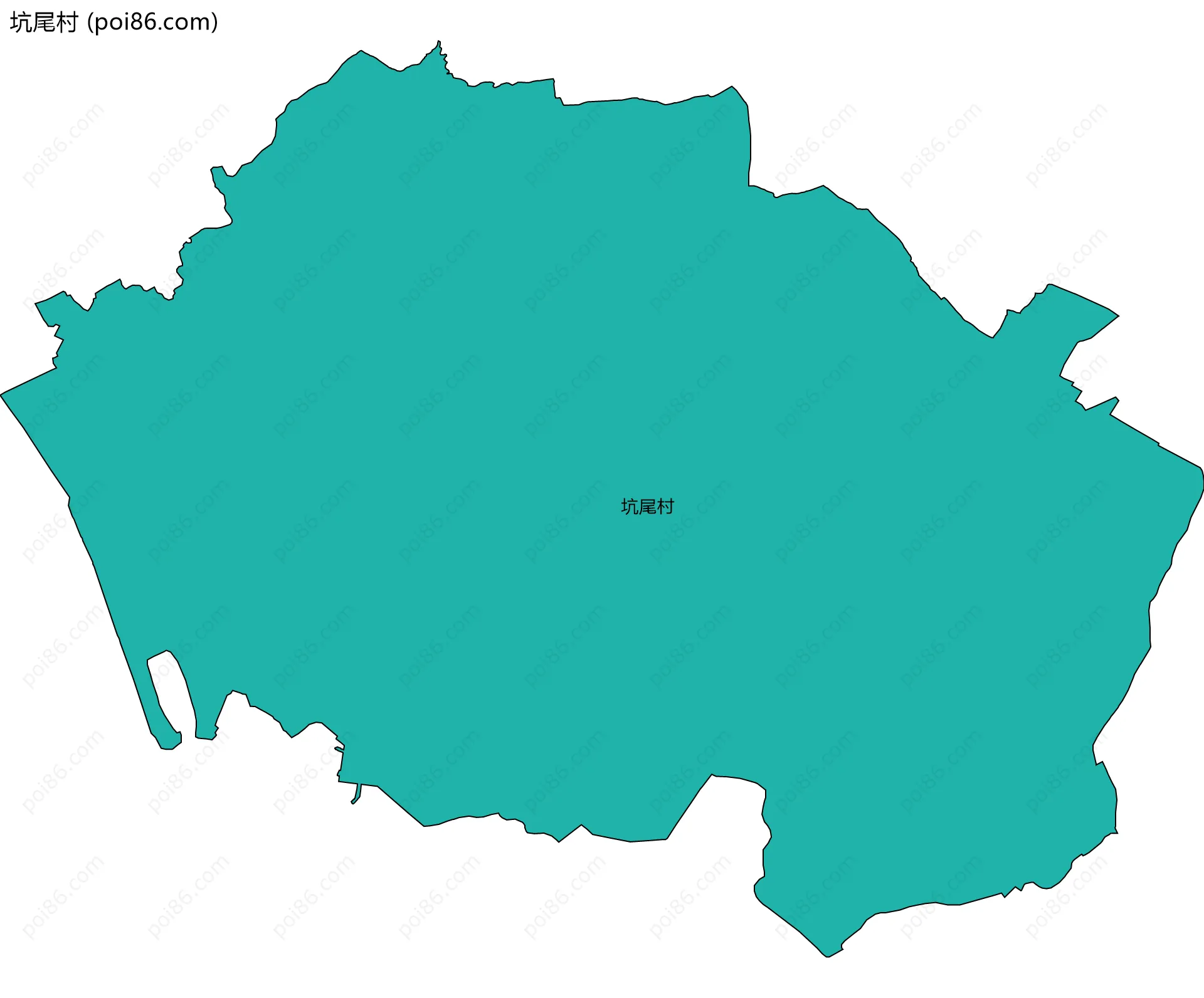 坑尾村边界地图