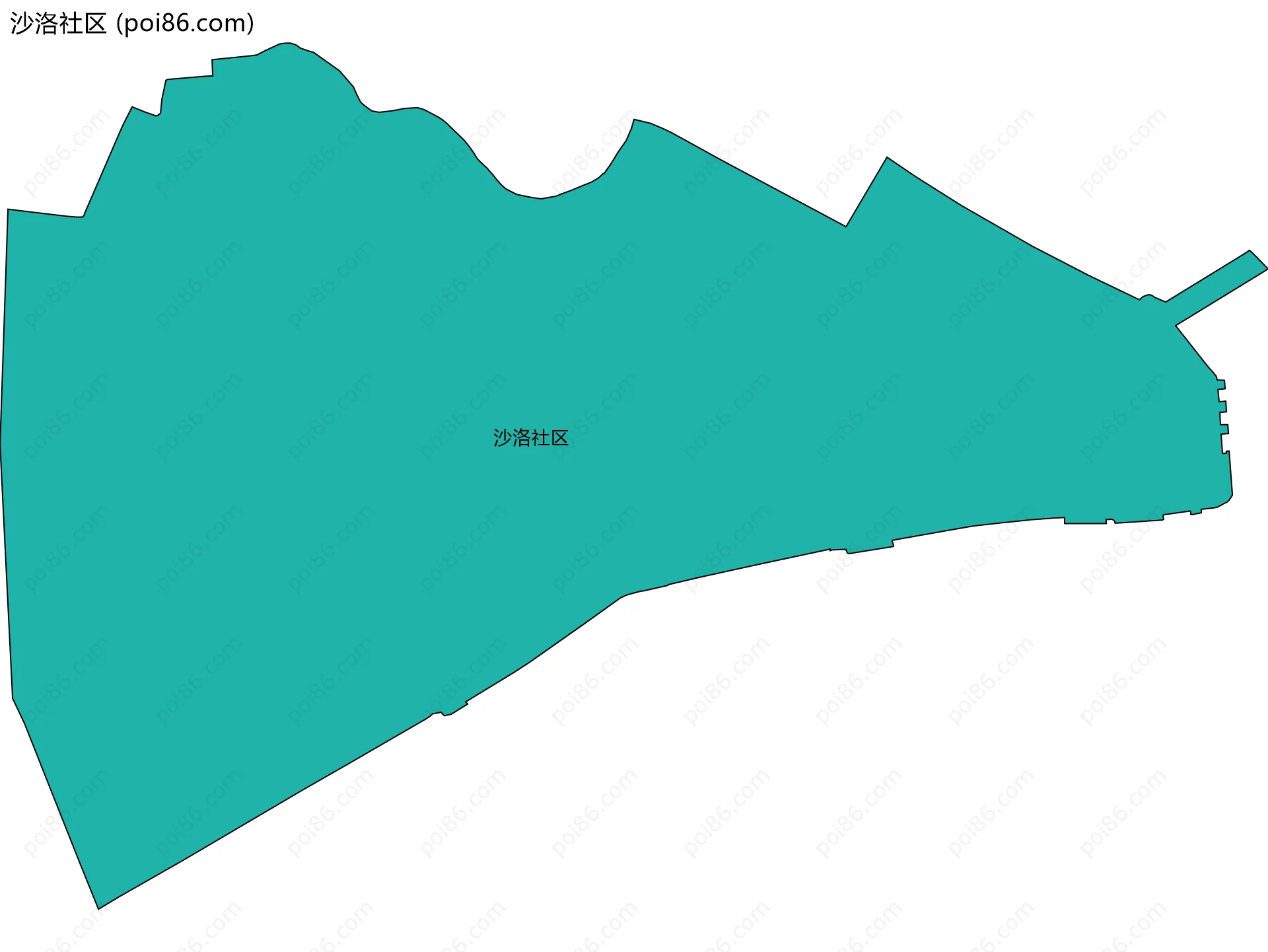 沙洛社区边界地图