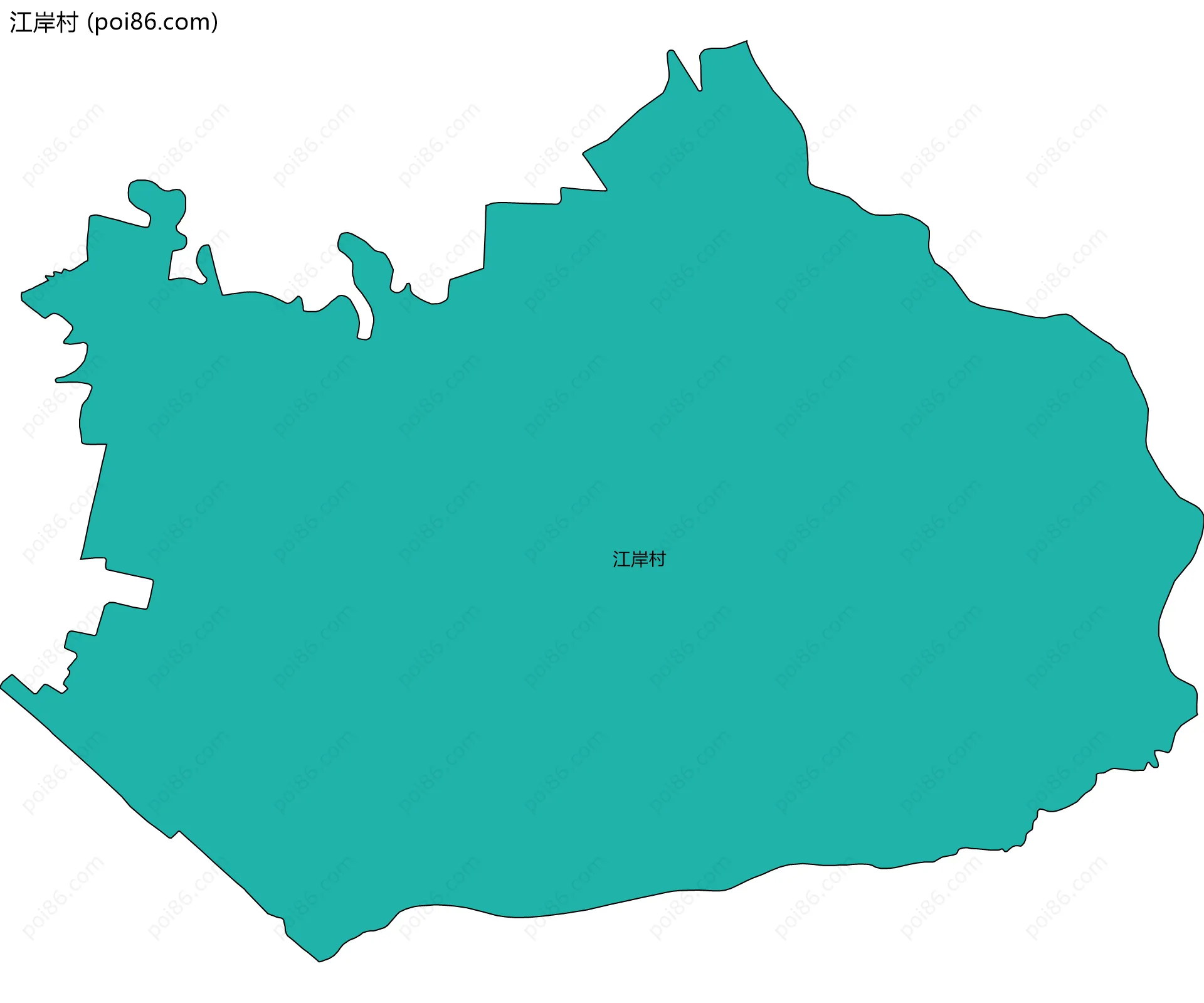 江岸村边界地图