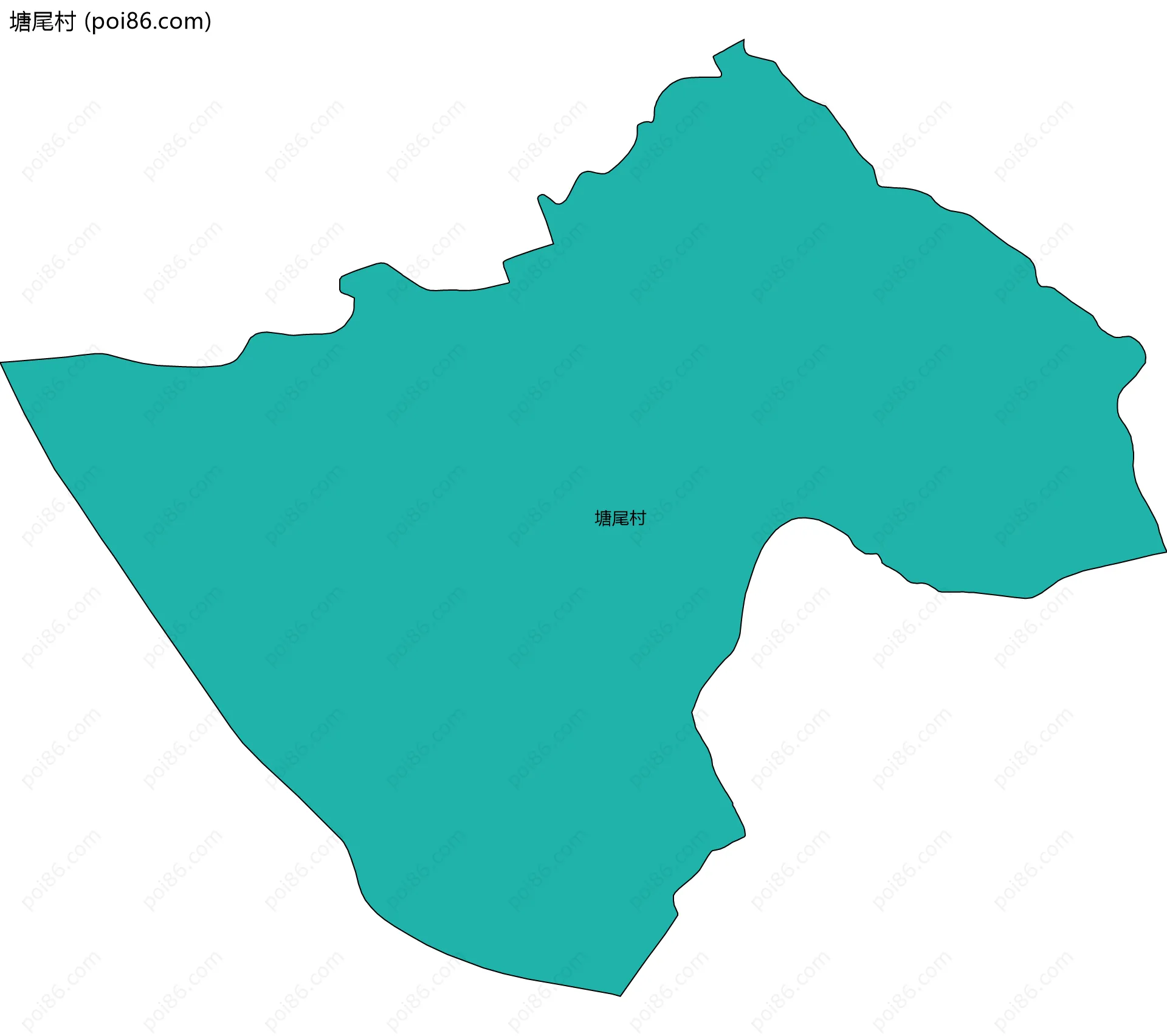 塘尾村边界地图