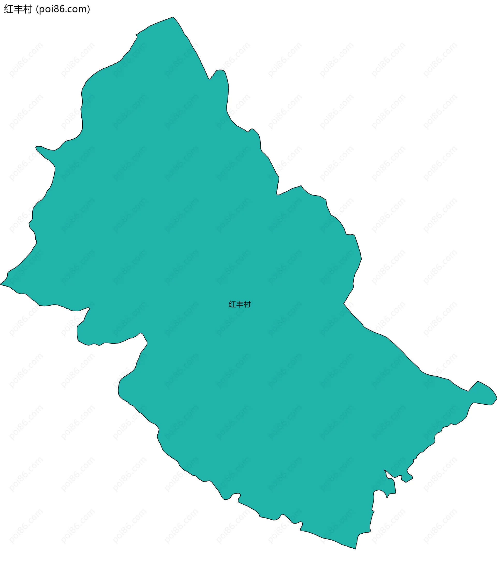 红丰村边界地图