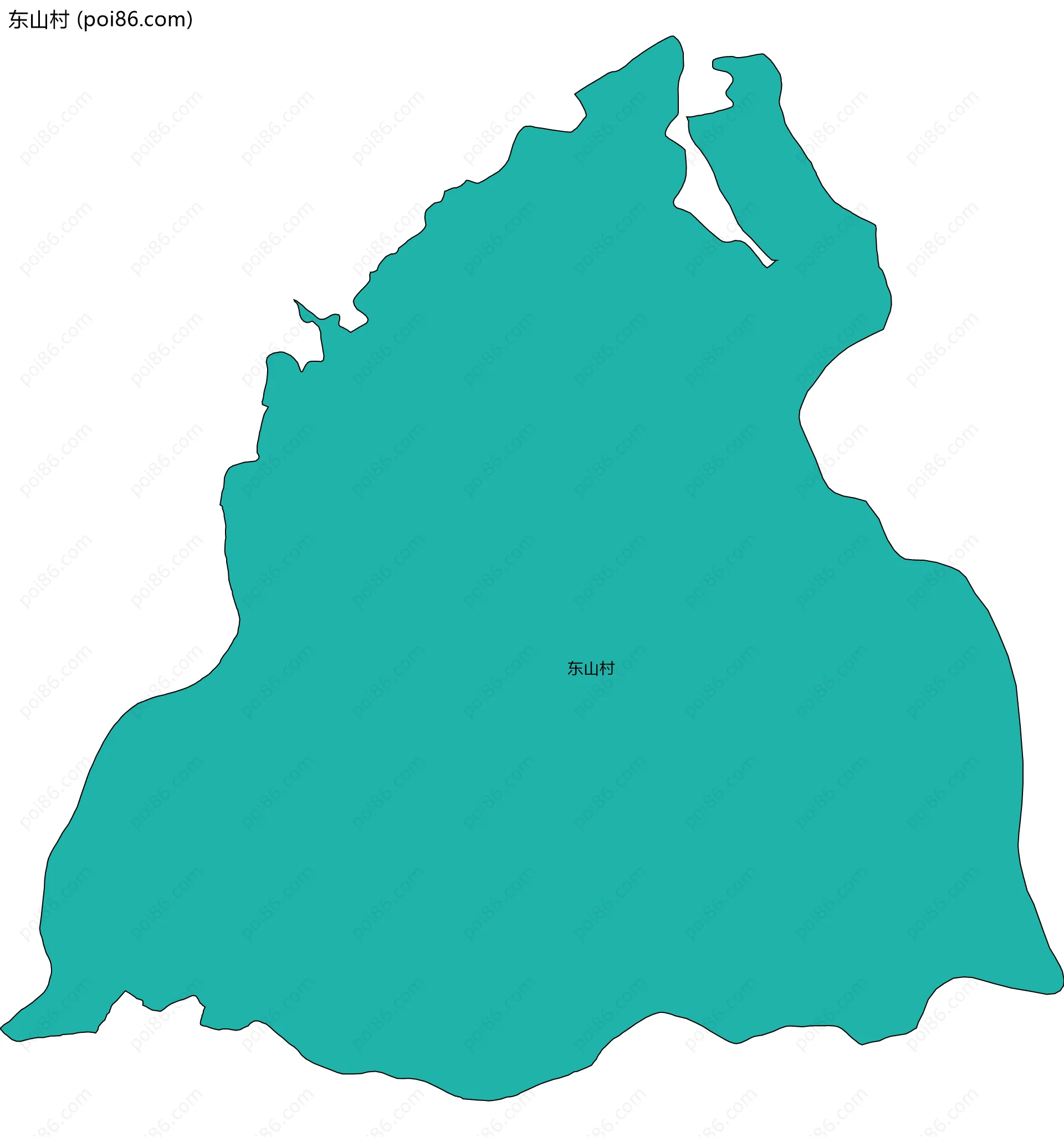 东山村边界地图