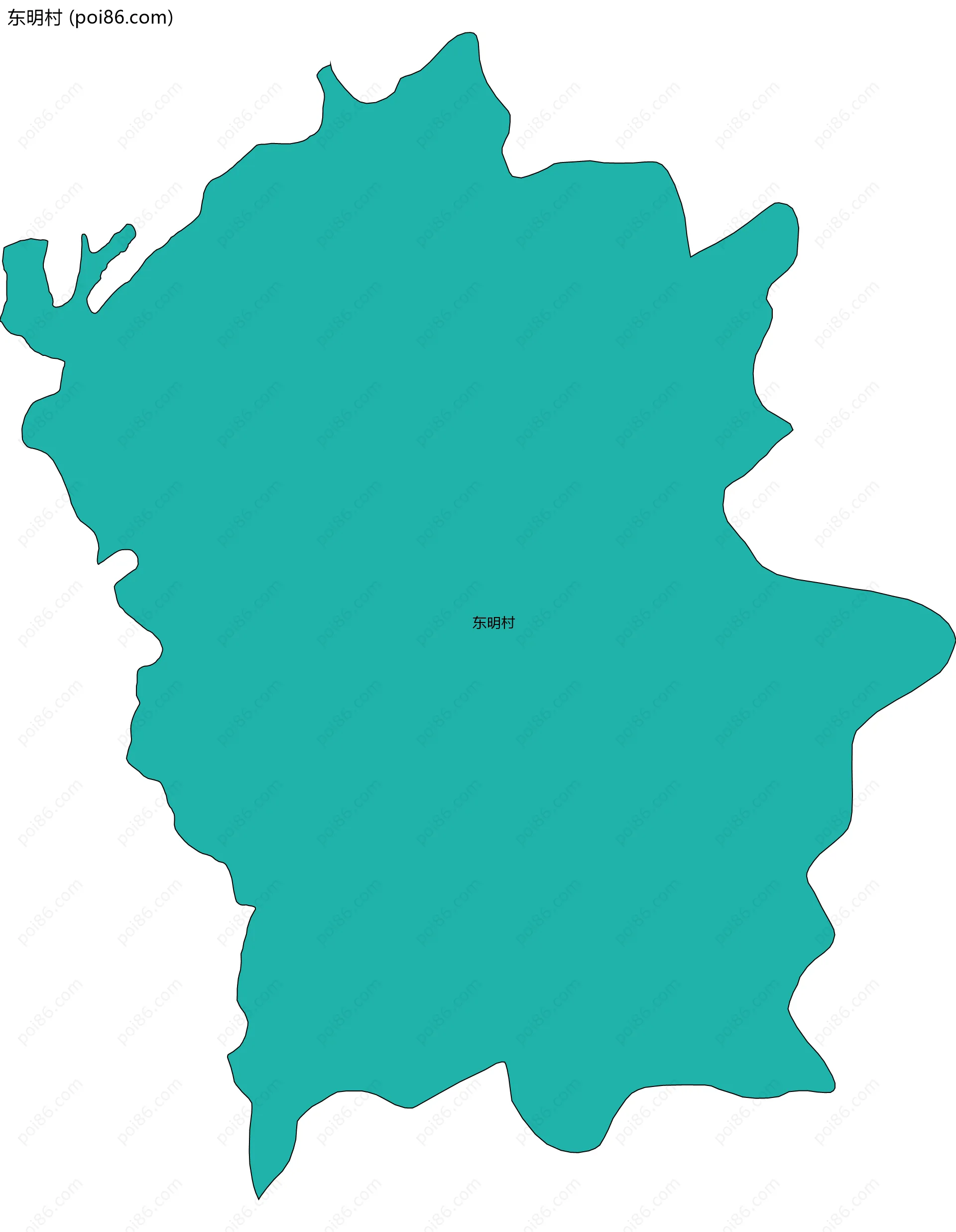 东明村边界地图
