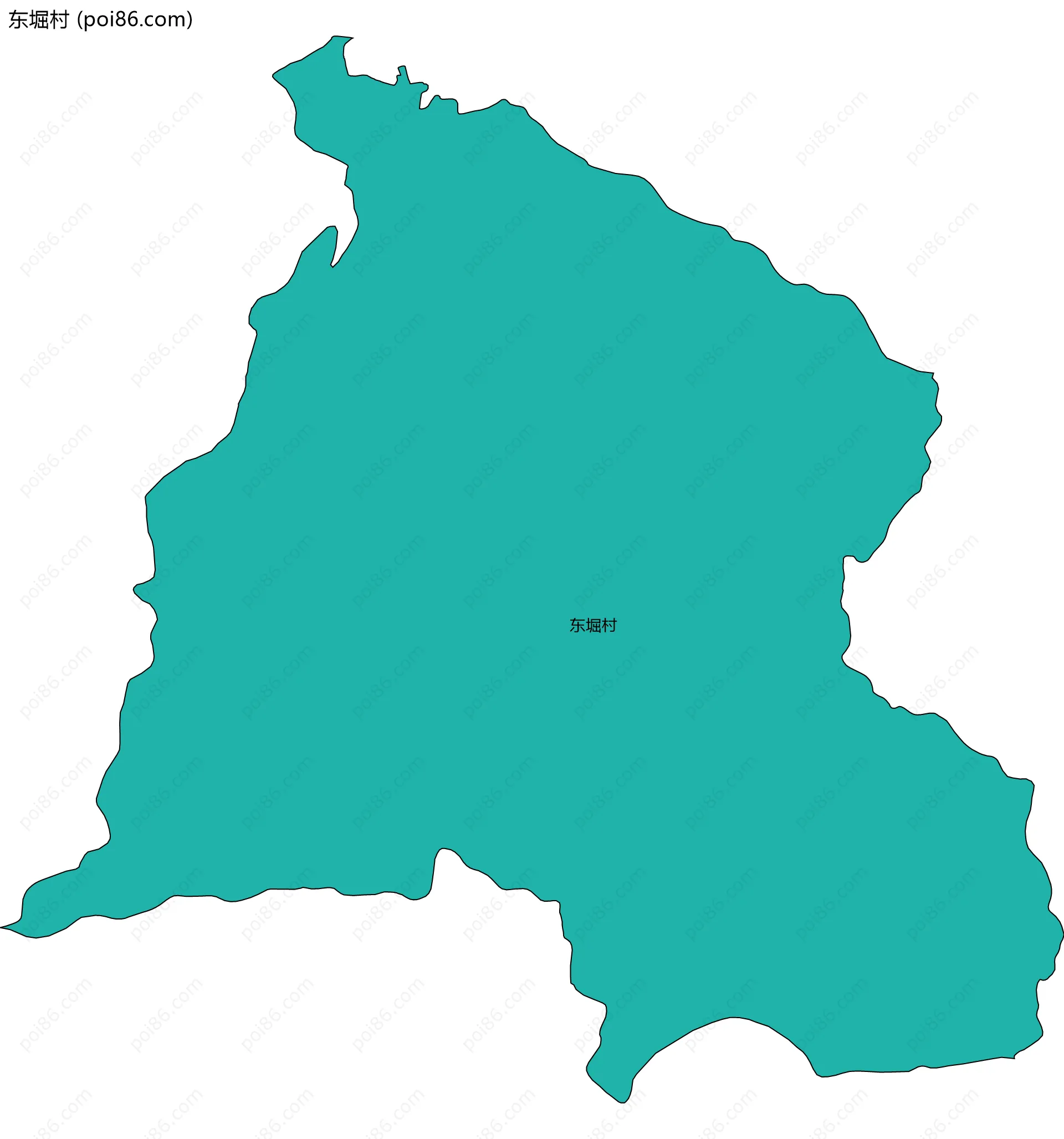 东堀村边界地图