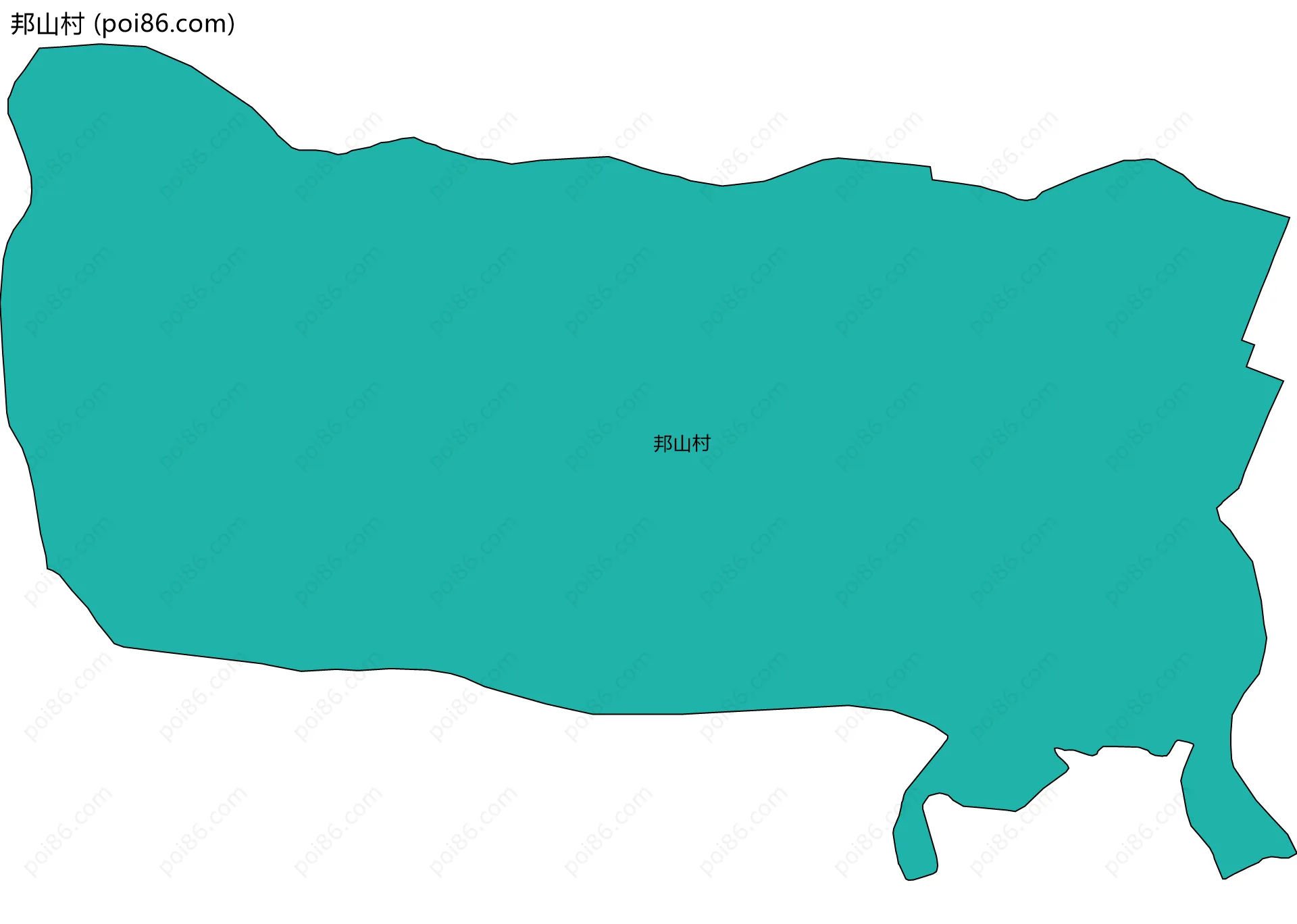 邦山村边界地图