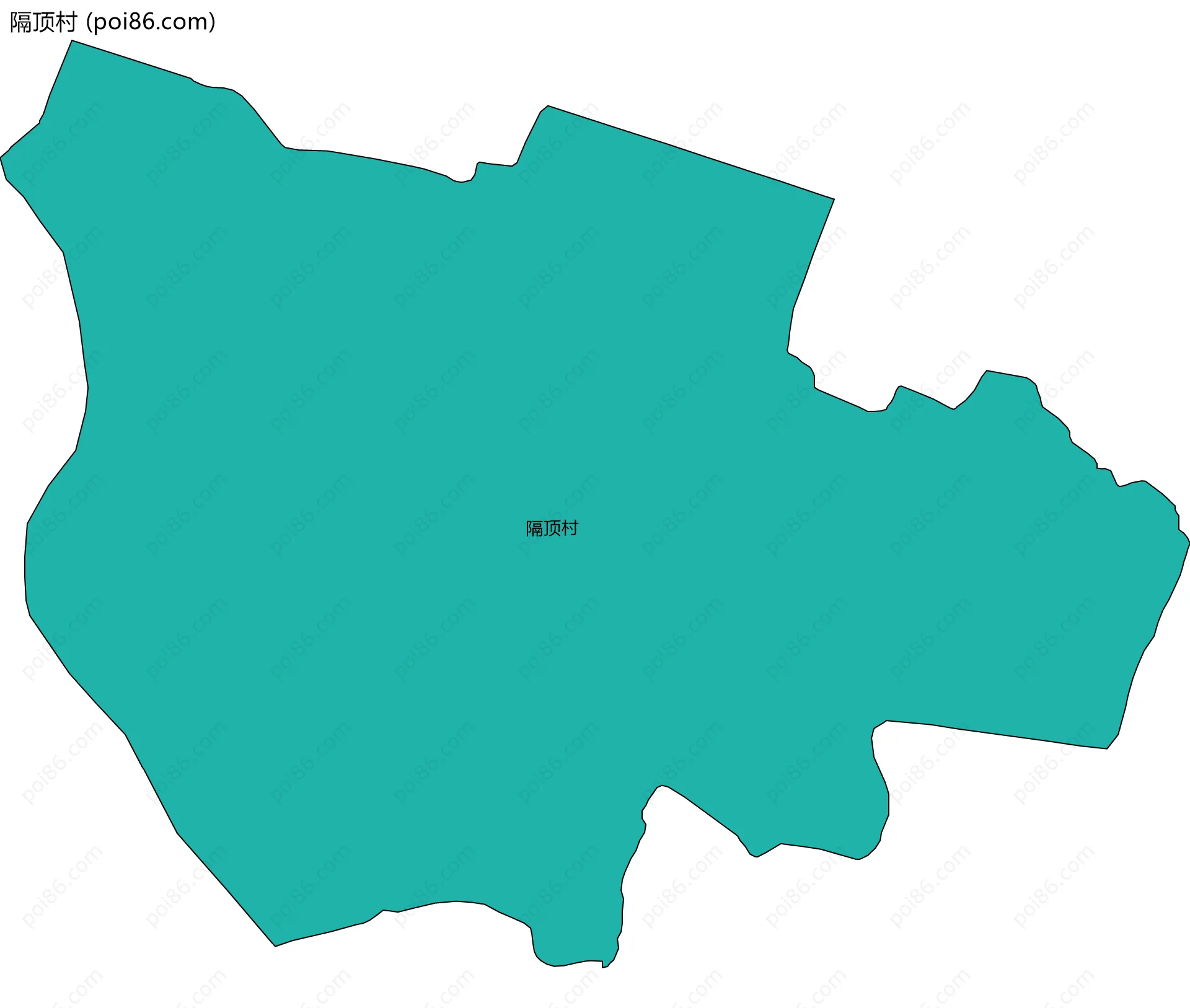 隔顶村边界地图