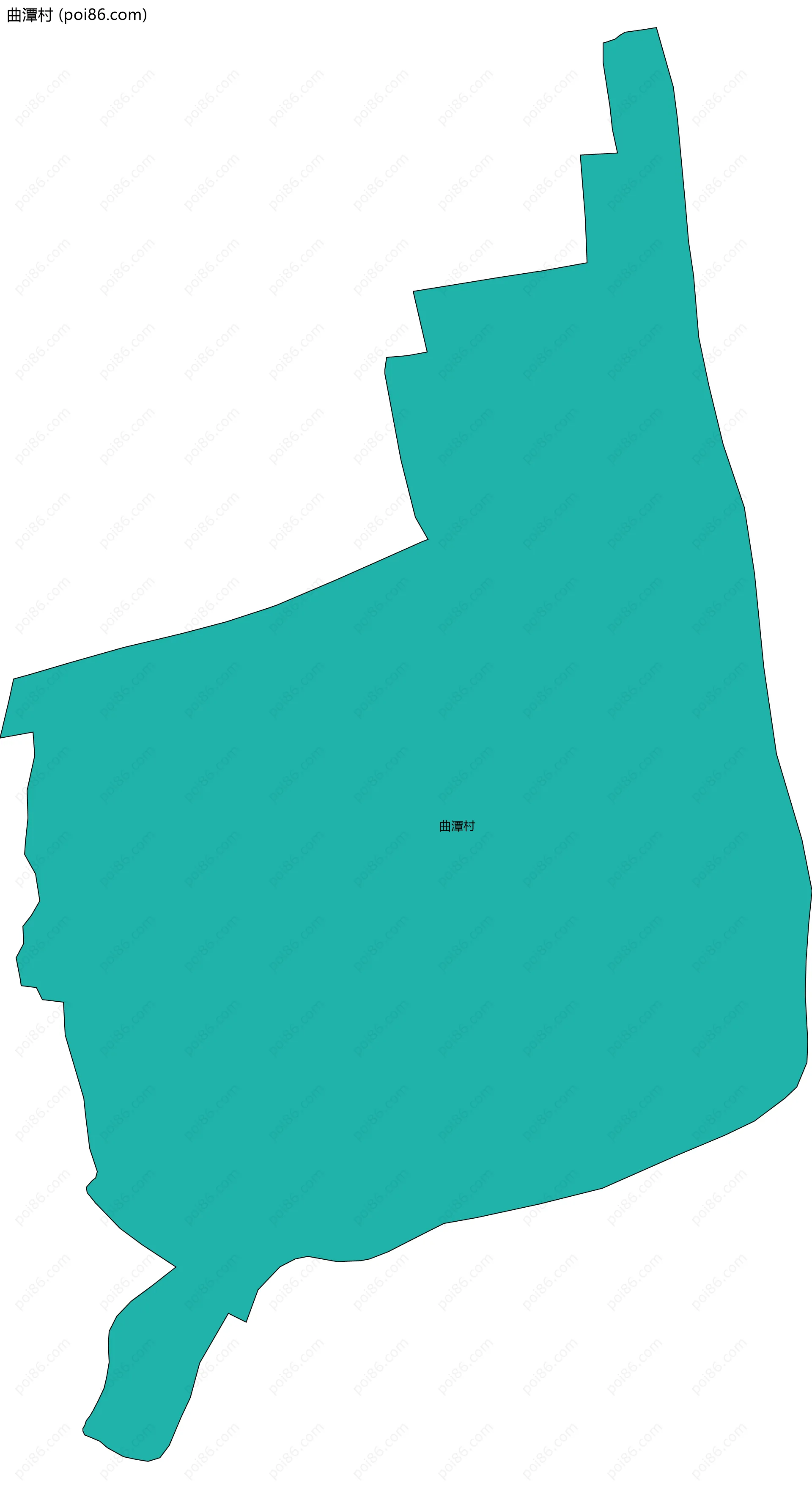 曲潭村边界地图