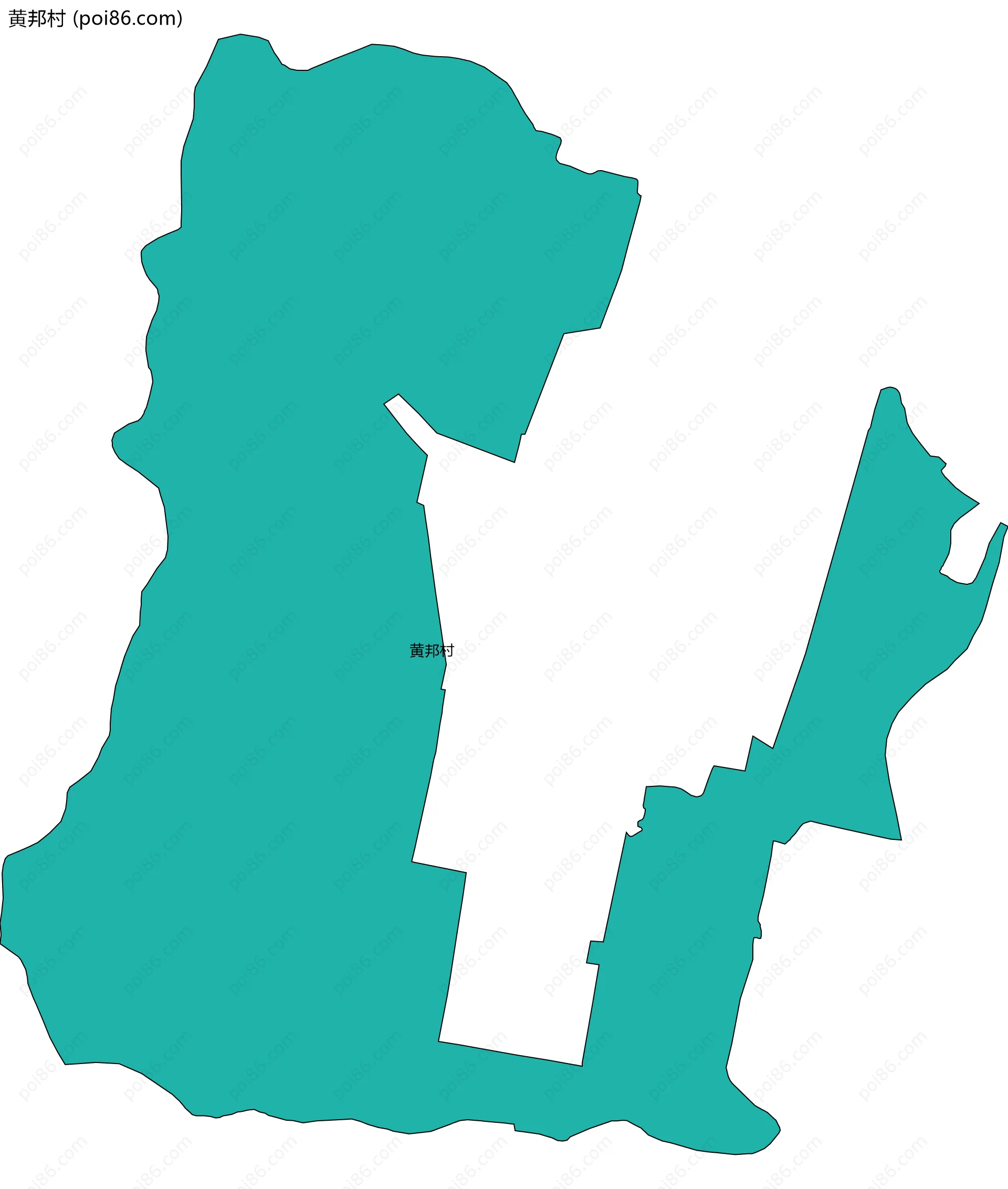 黄邦村边界地图