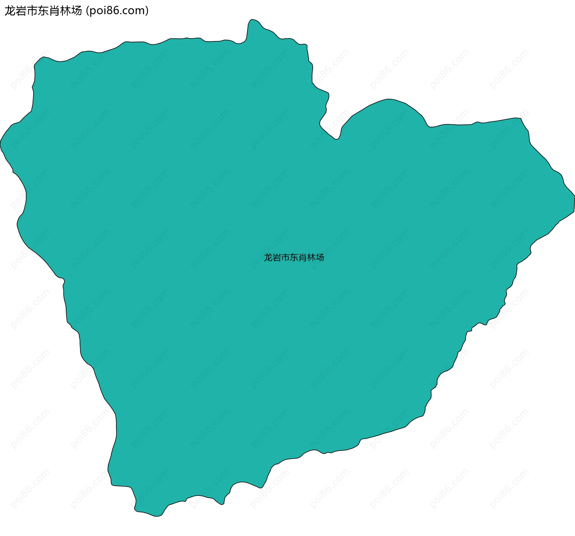 龙岩市东肖林场边界地图