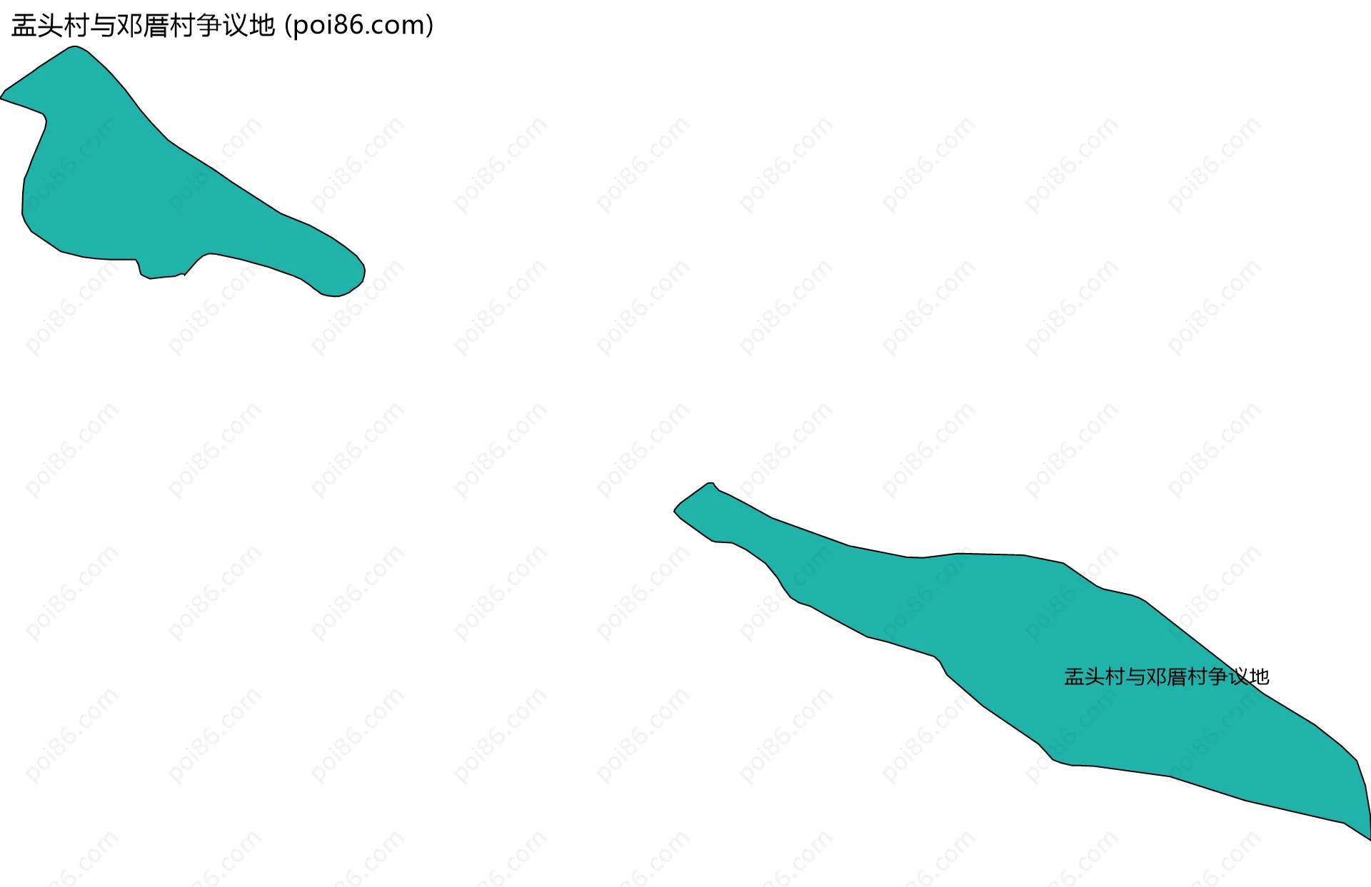 盂头村与邓厝村争议地边界地图