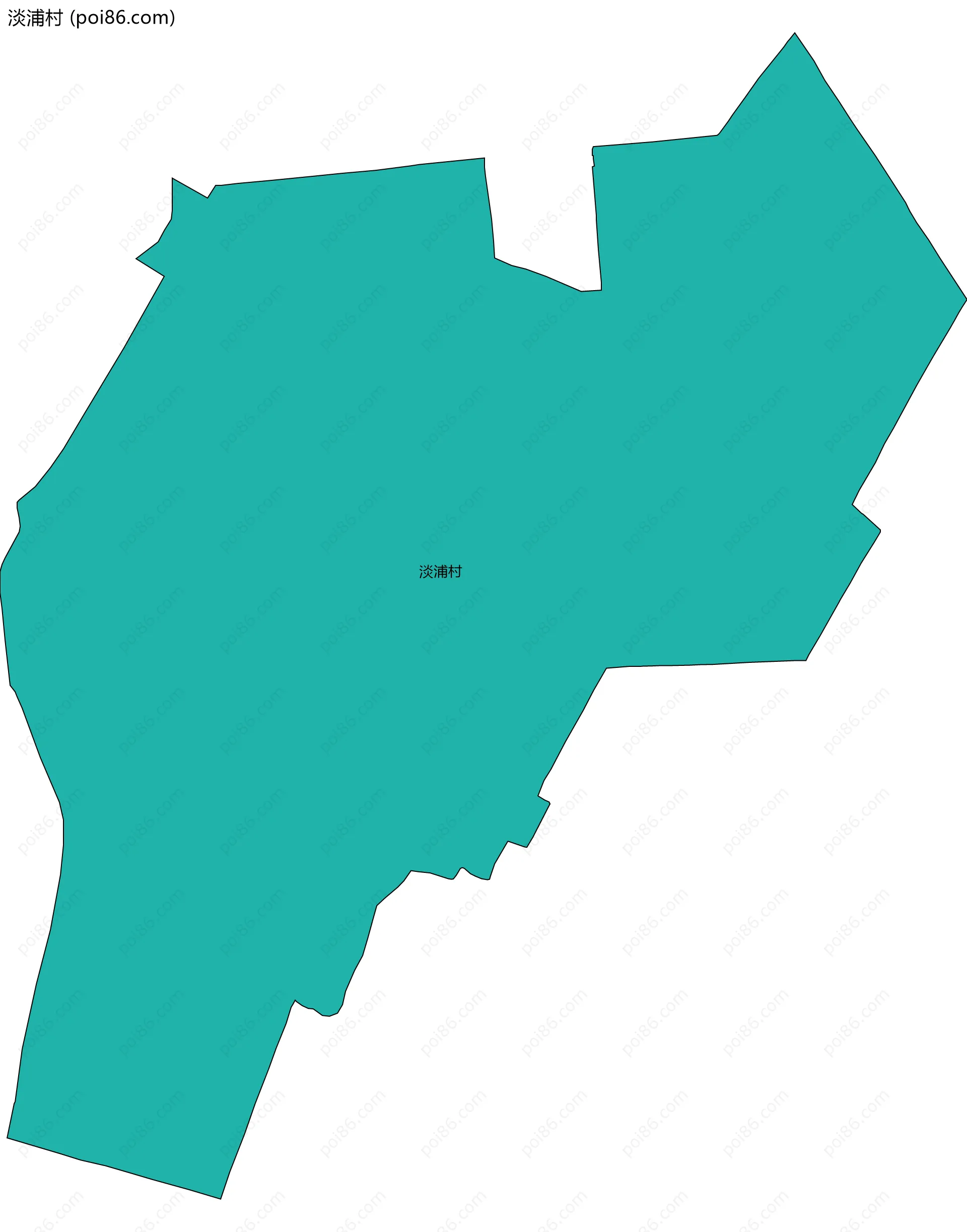 淡浦村边界地图