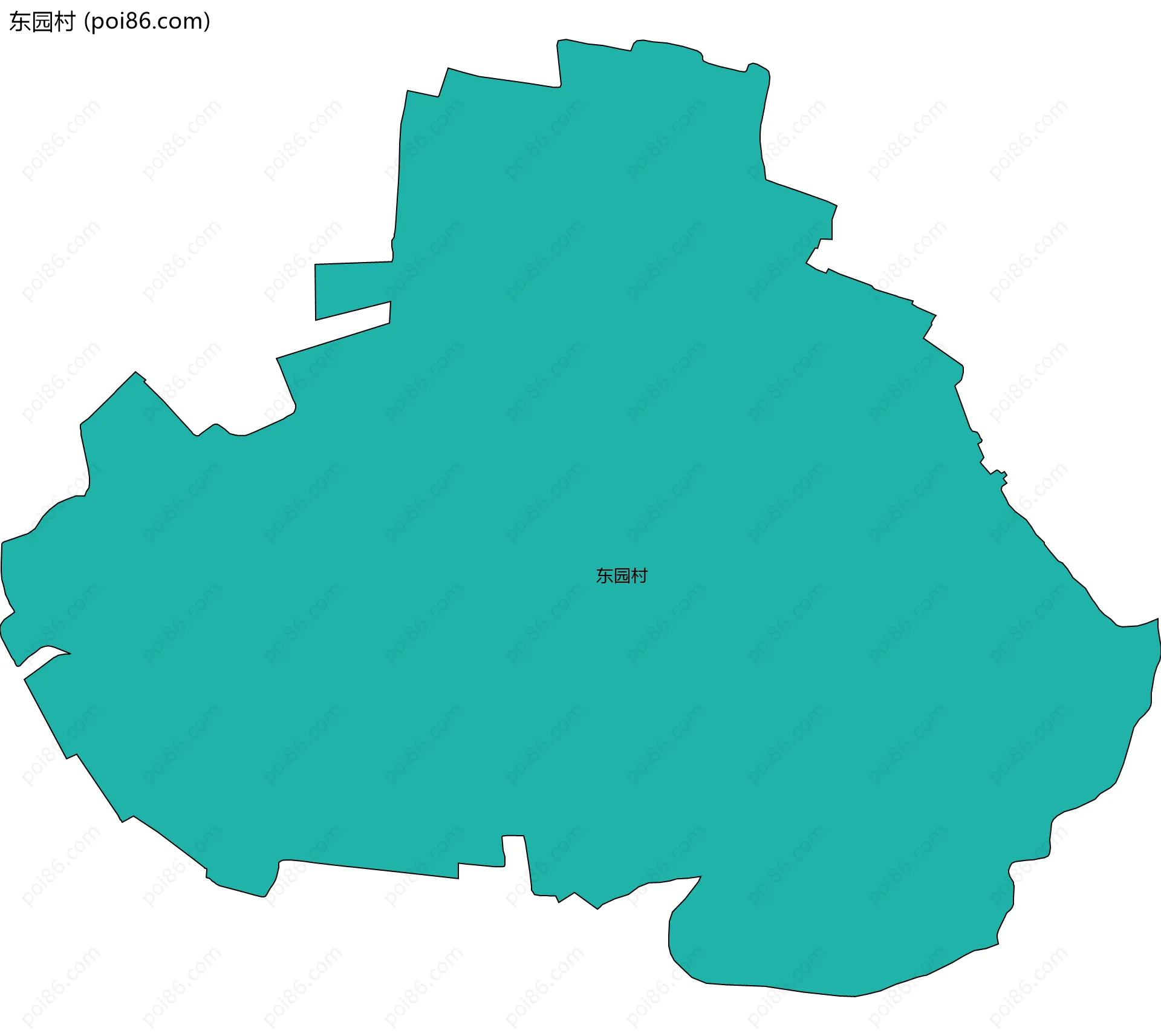 东园村边界地图