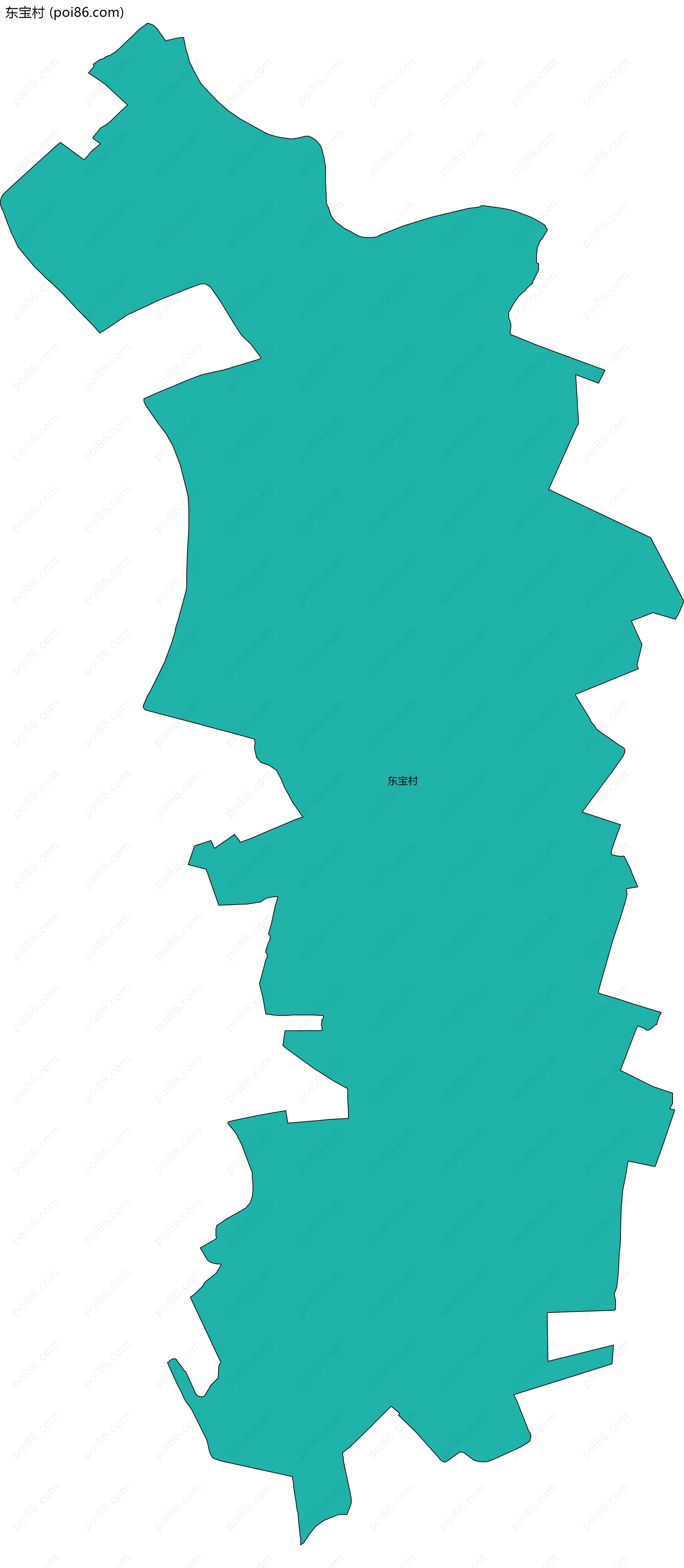 东宝村边界地图