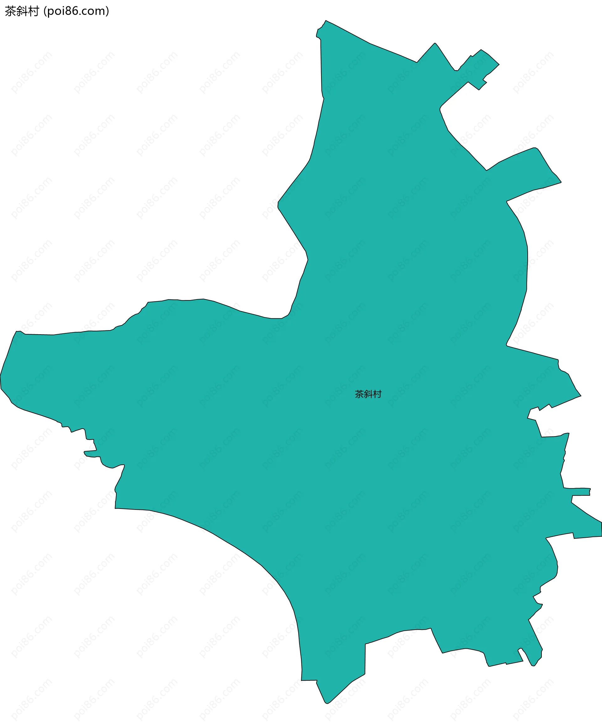 茶斜村边界地图