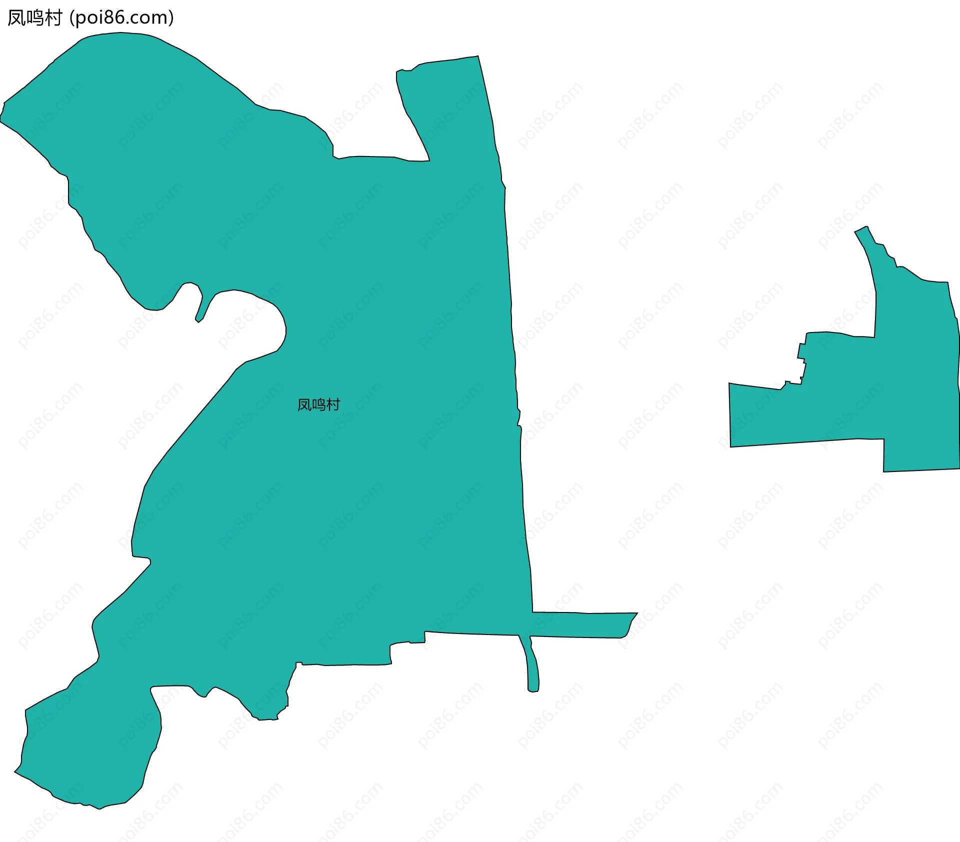 凤鸣村边界地图
