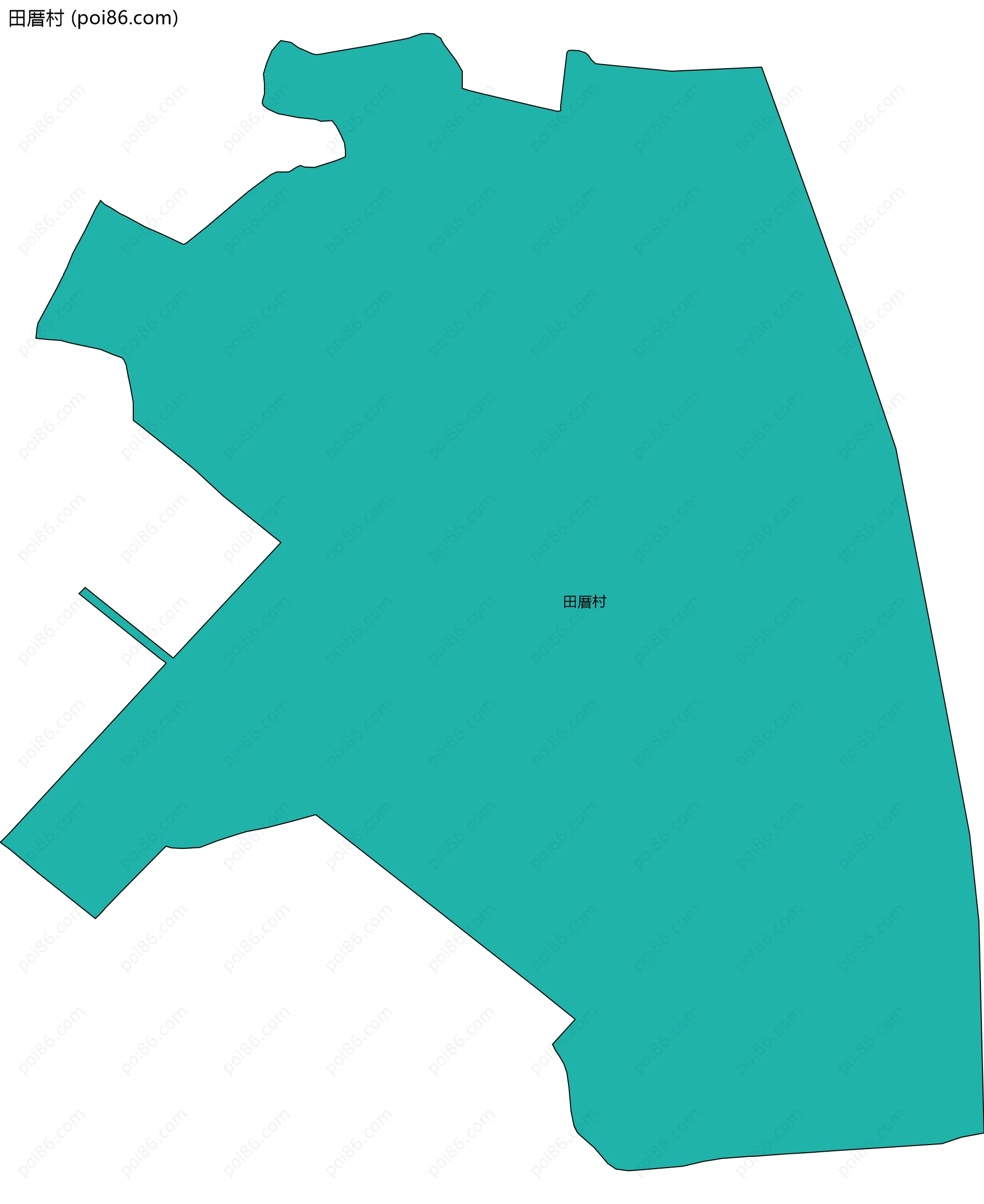 田厝村边界地图