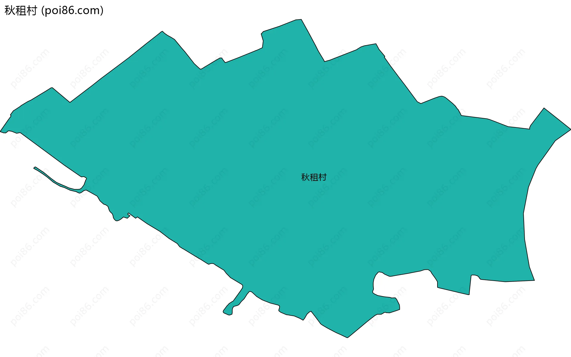 秋租村边界地图