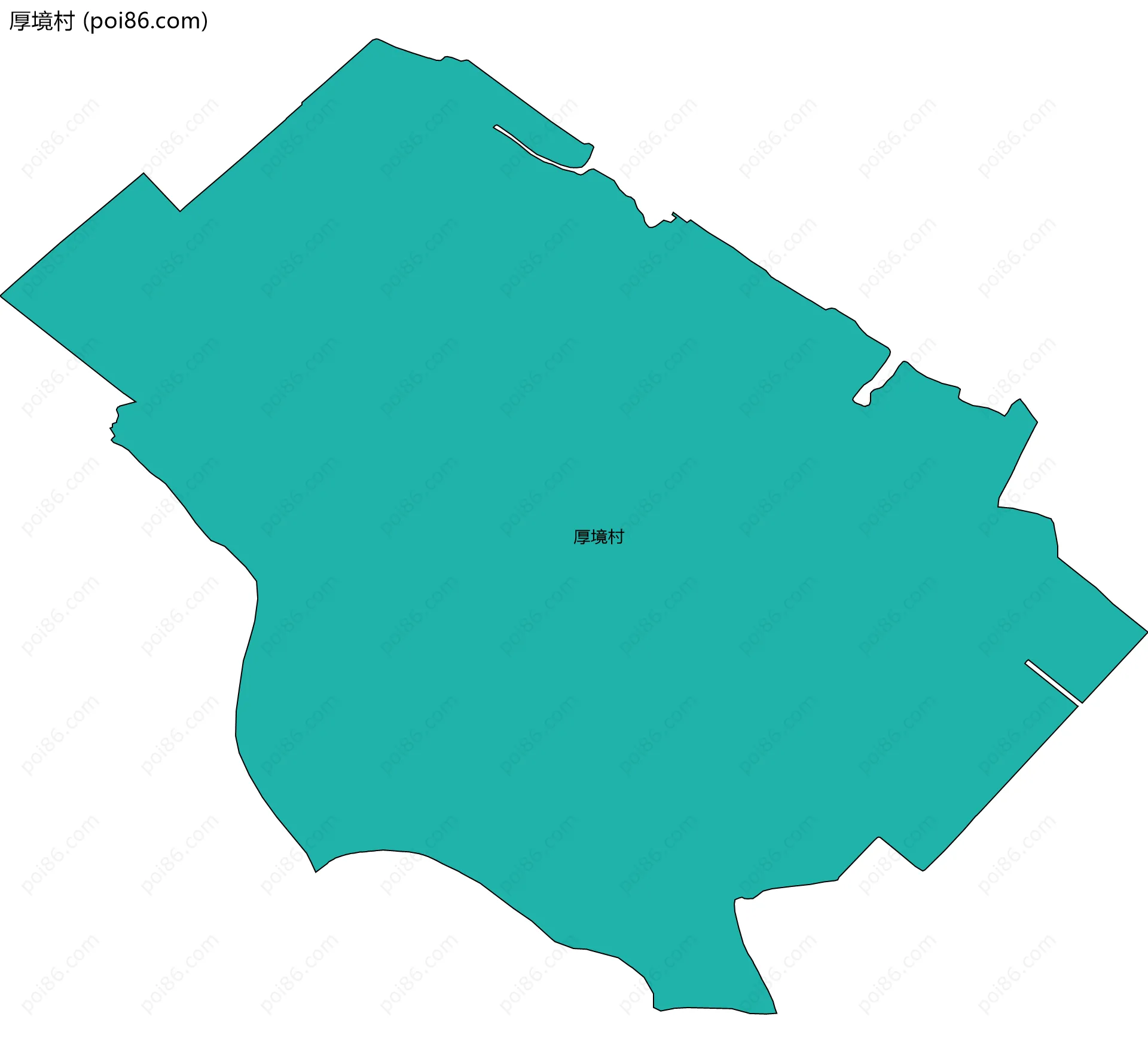 厚境村边界地图
