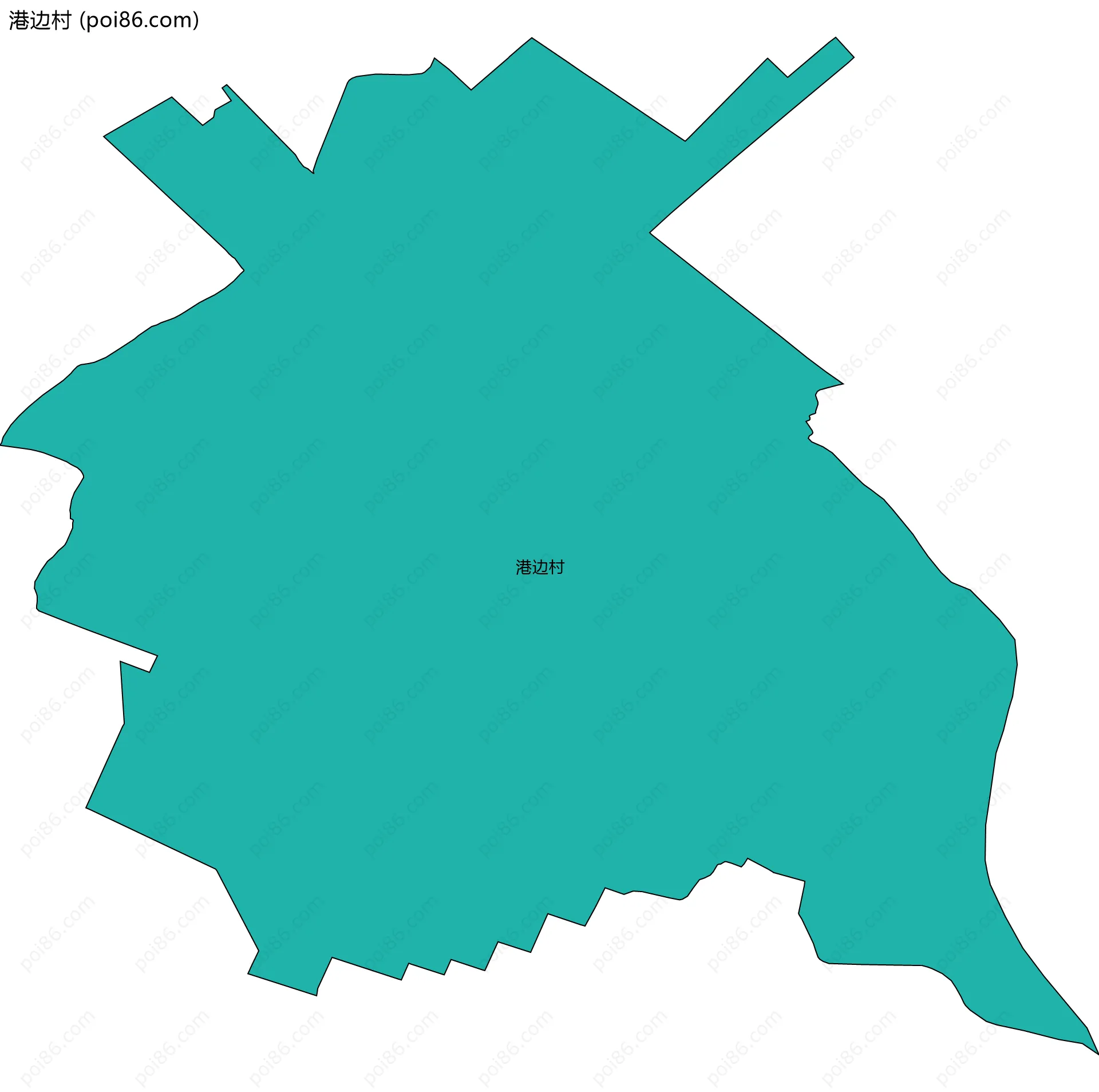 港边村边界地图