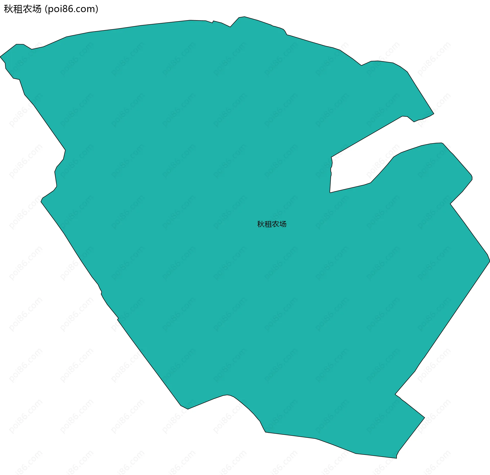 秋租农场边界地图