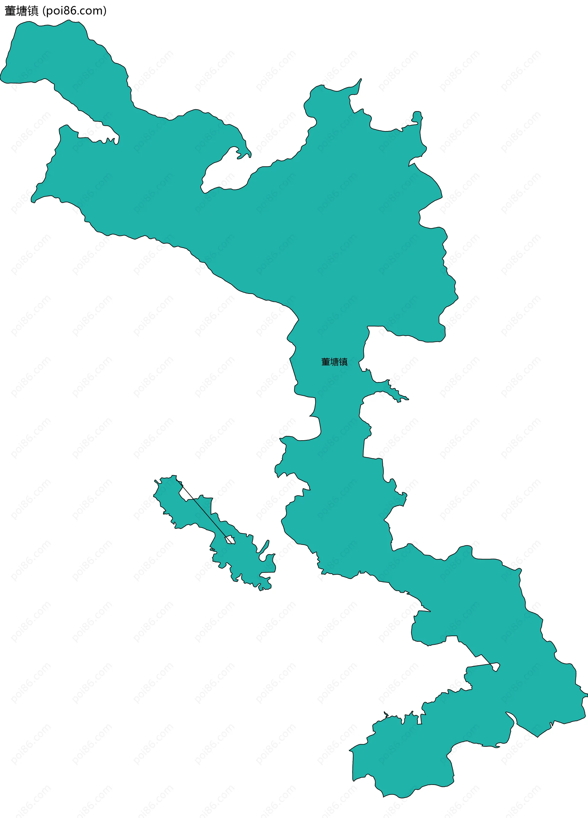 董塘镇边界地图