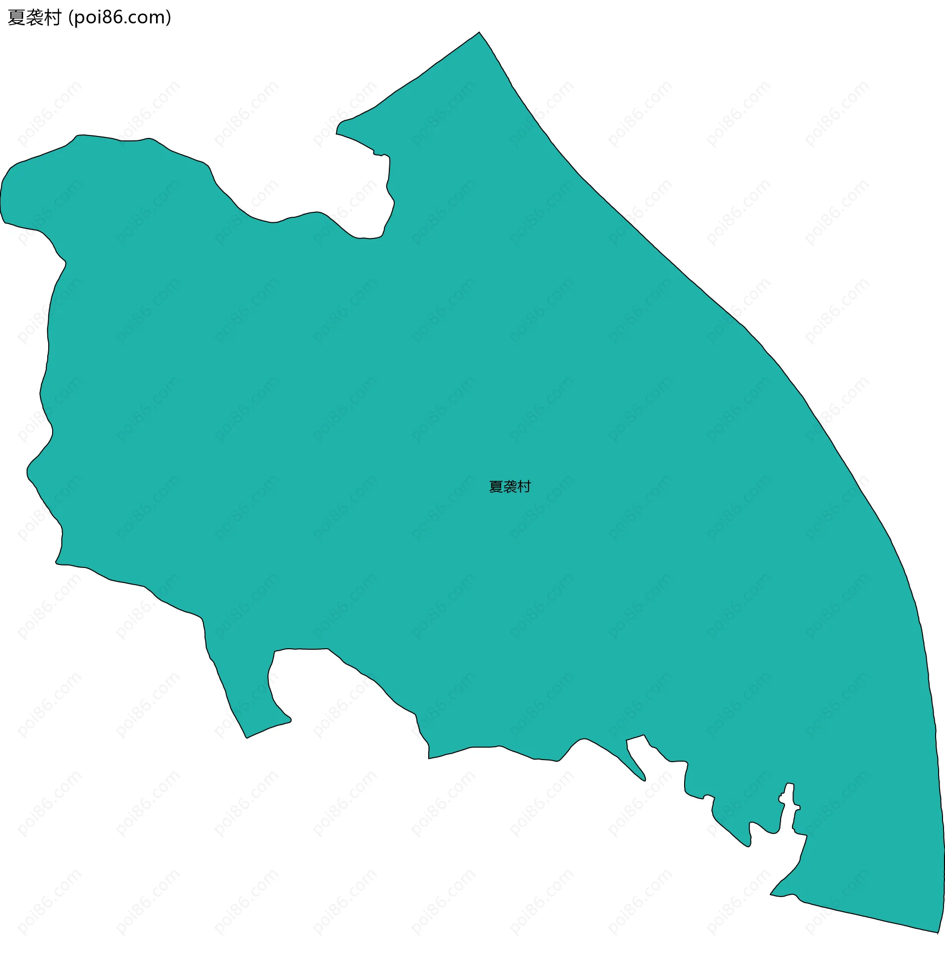 夏袭村边界地图