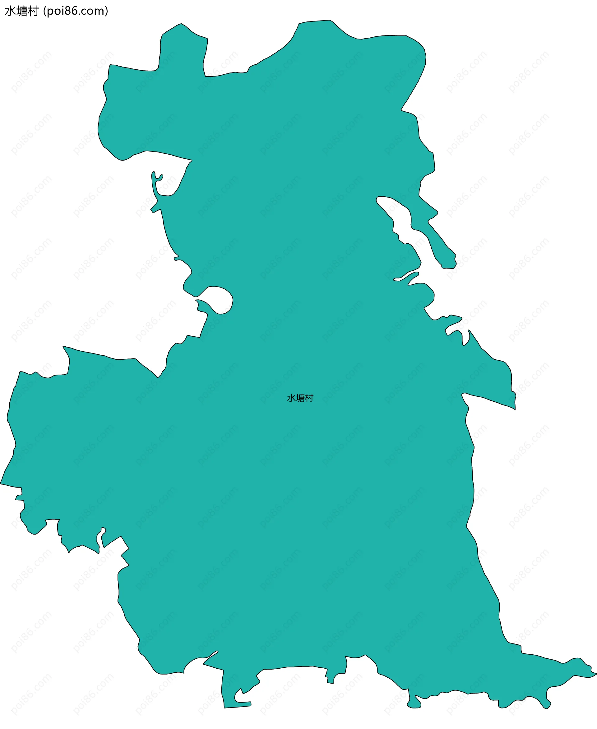 水塘村边界地图