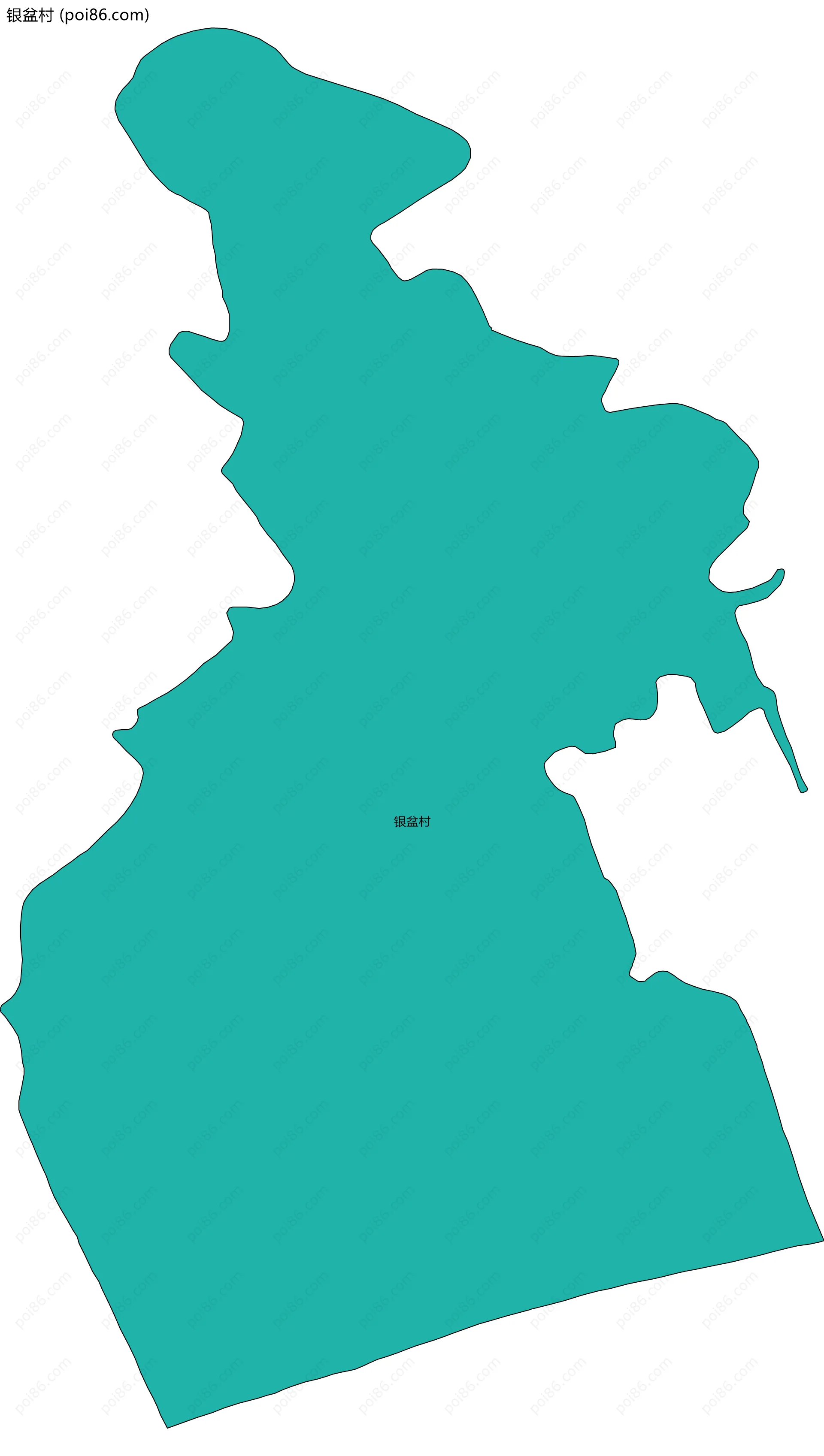 银盆村边界地图