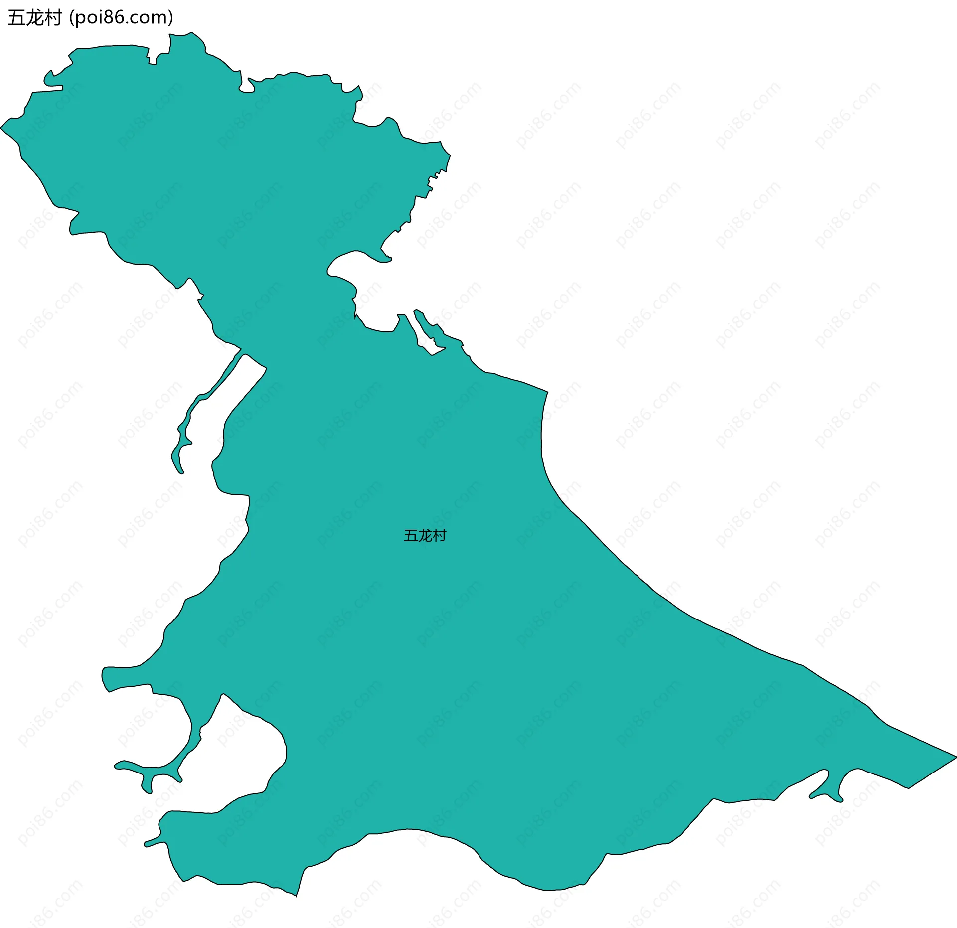 五龙村边界地图