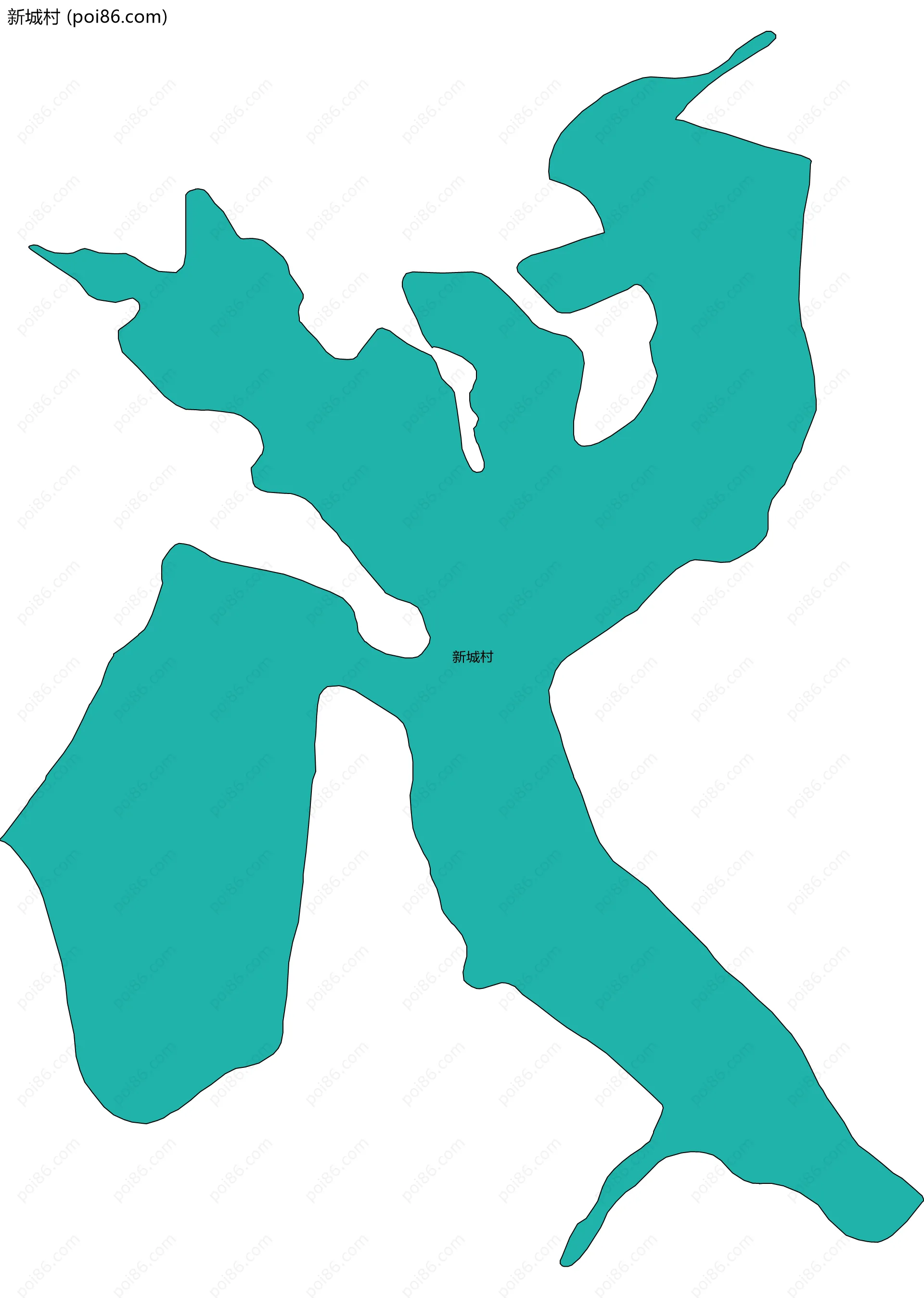 新城村边界地图