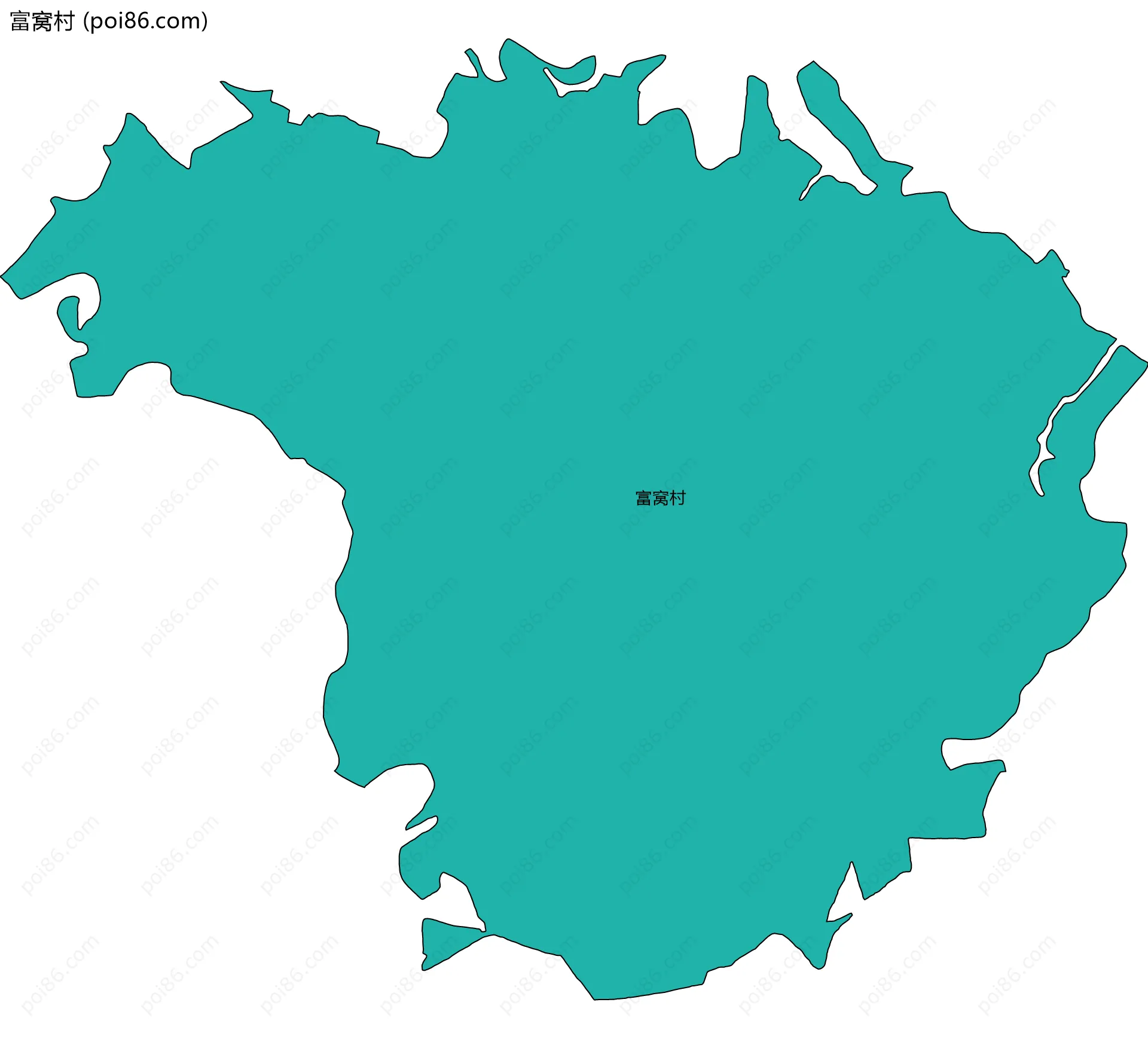 富窝村边界地图