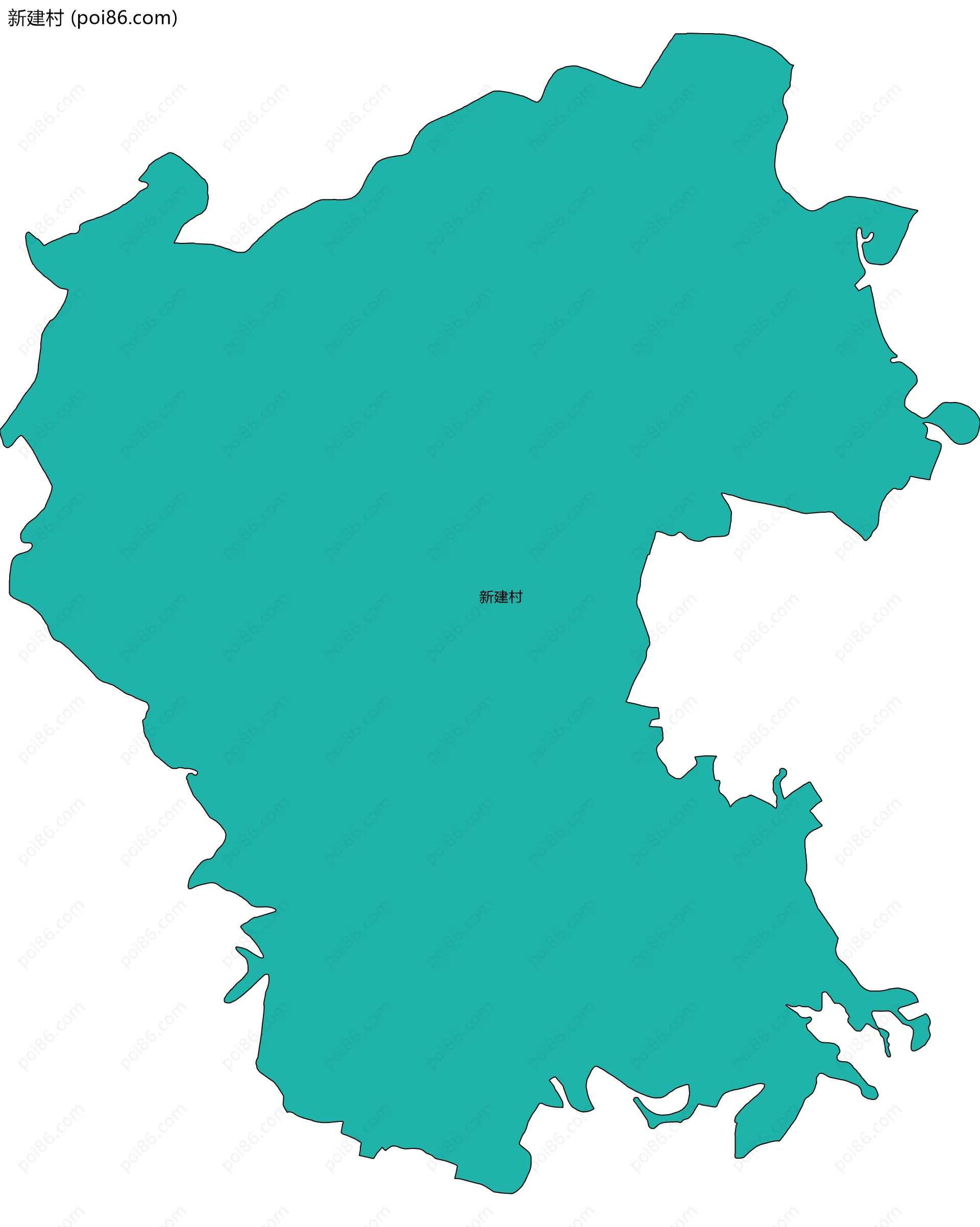 新建村边界地图