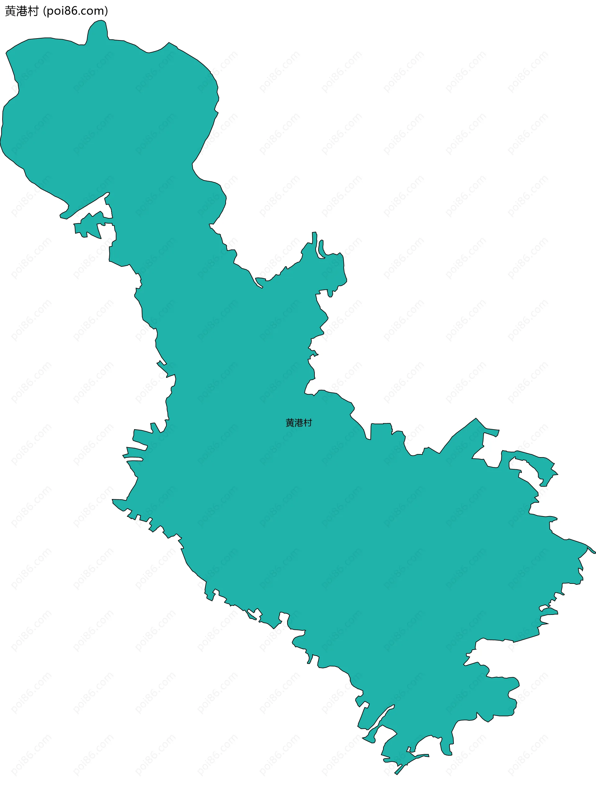 黄港村边界地图