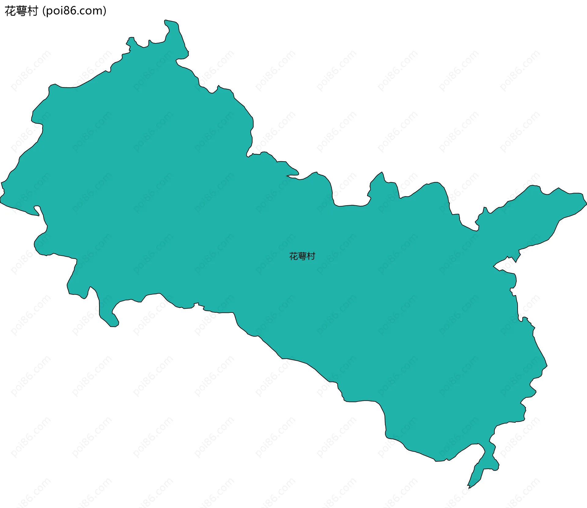 花萼村边界地图