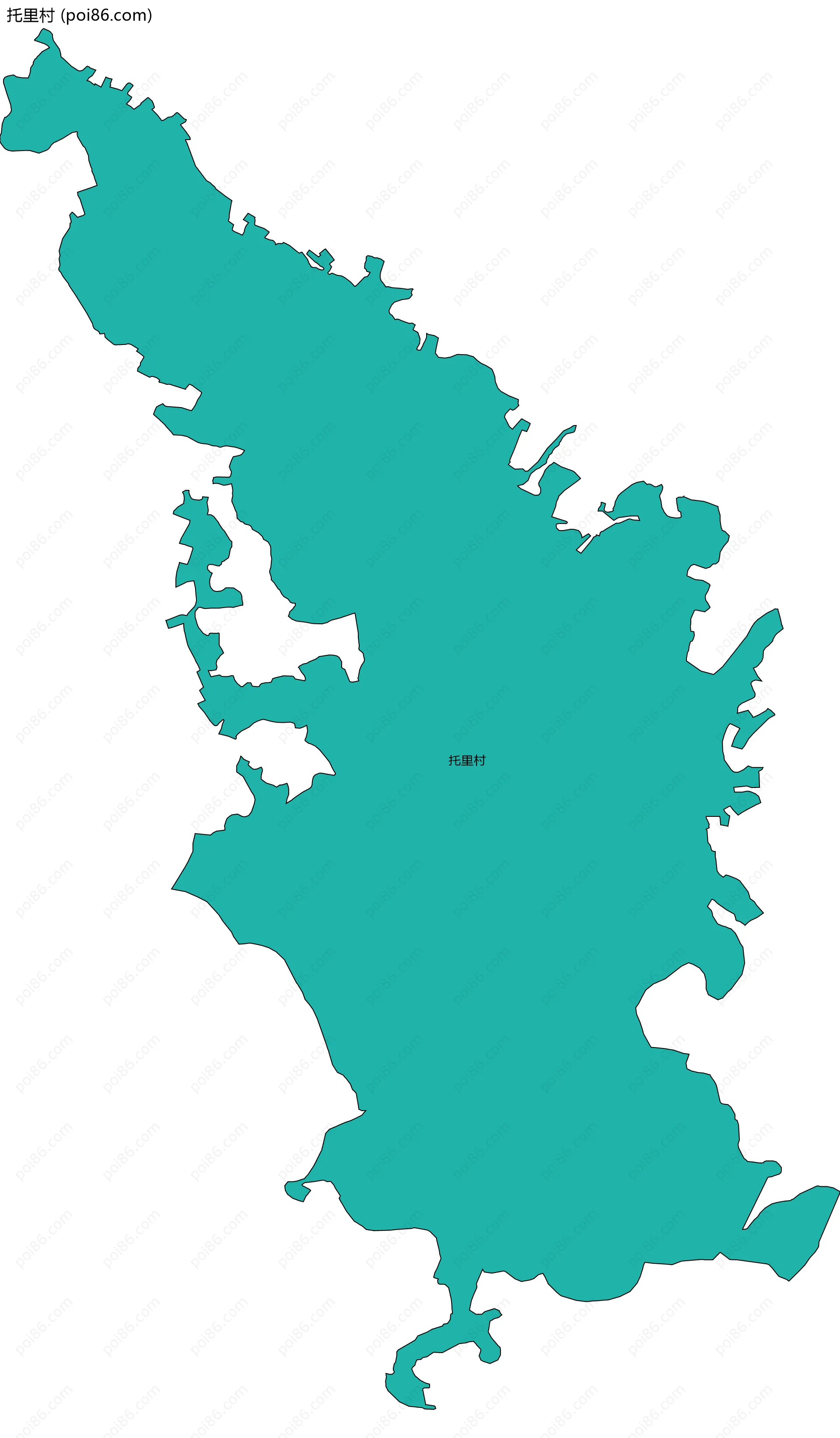 托里村边界地图
