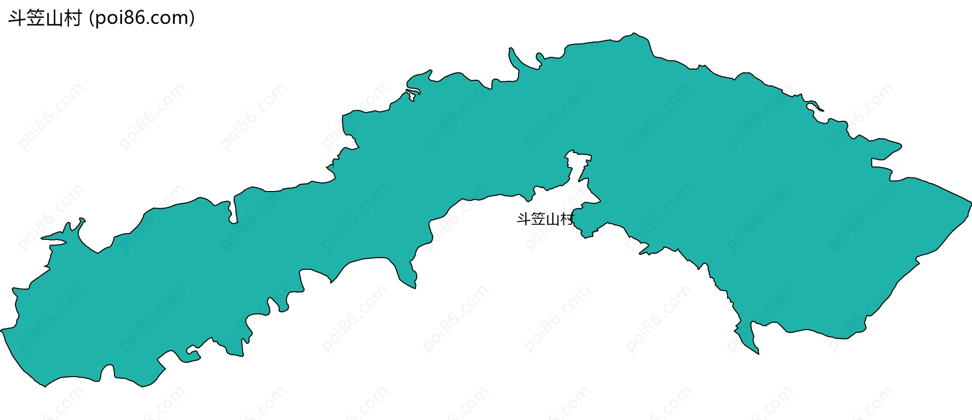 斗笠山村边界地图