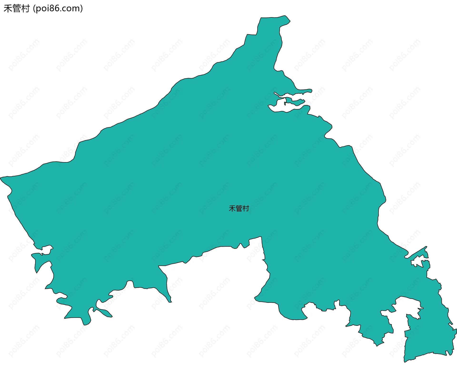 禾管村边界地图